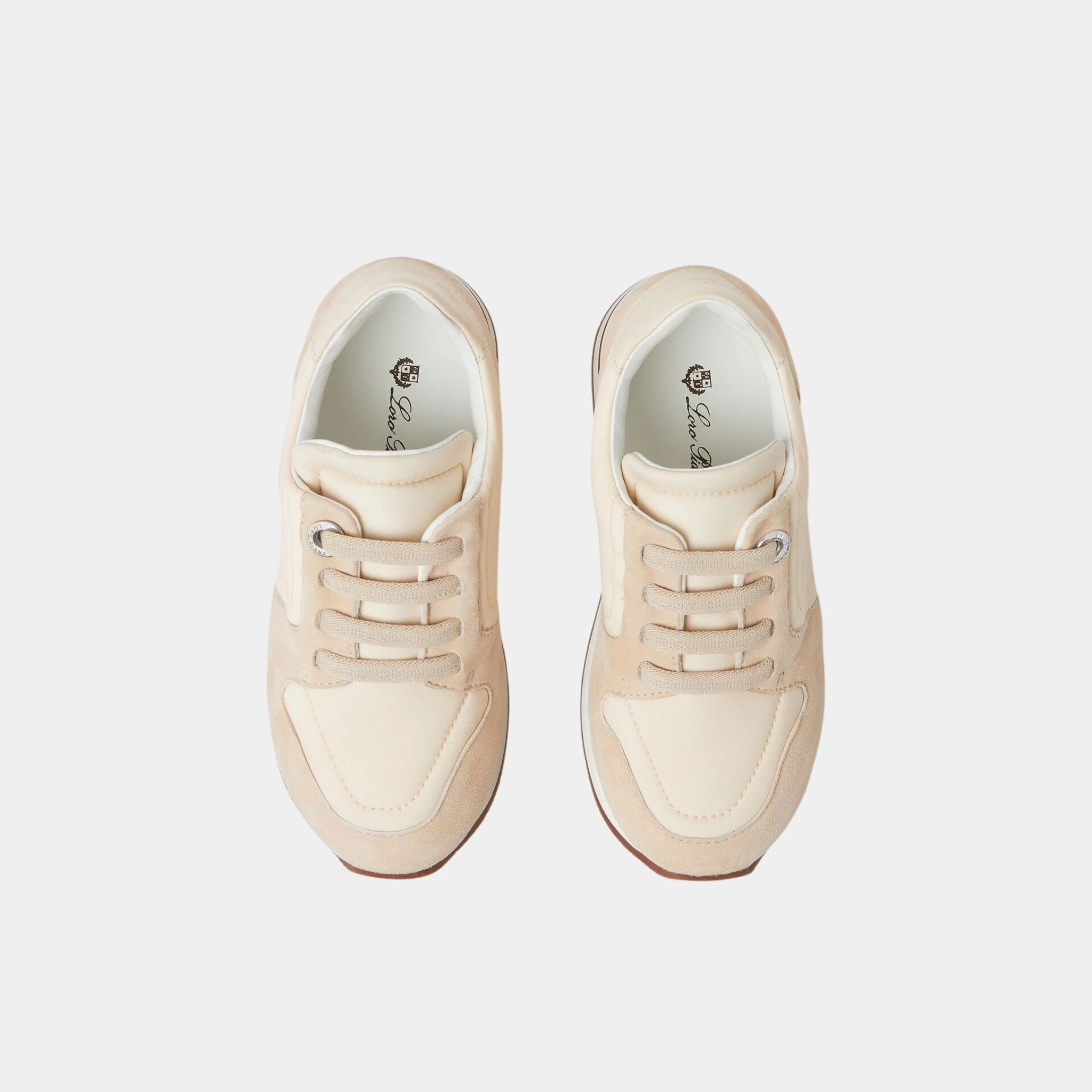 Loro Piana Kids My Wind Sneaker Suede Goatskin Storm System, Vulcanic Rose, Top