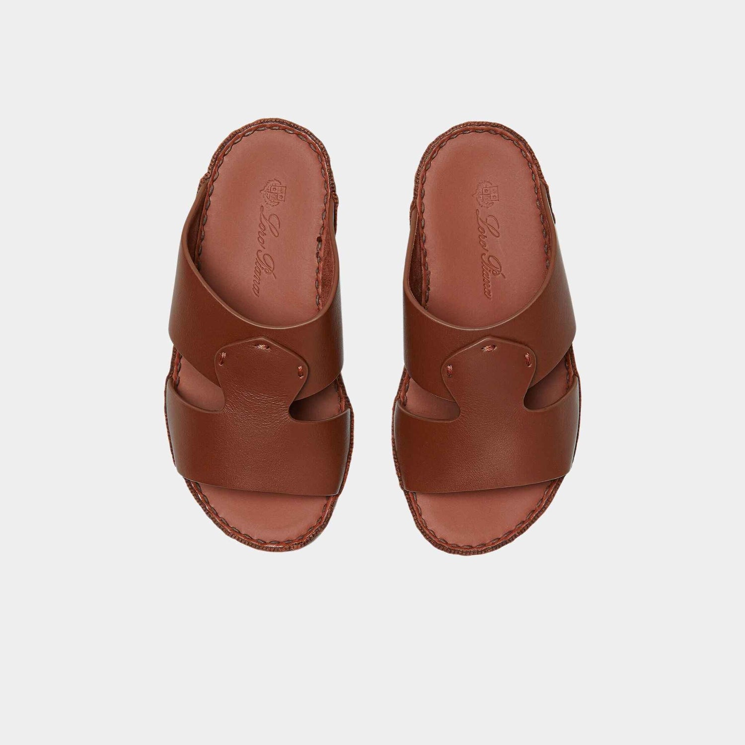 Loro Piana Kids New Heart Sandal Calfskin, Leather, Top