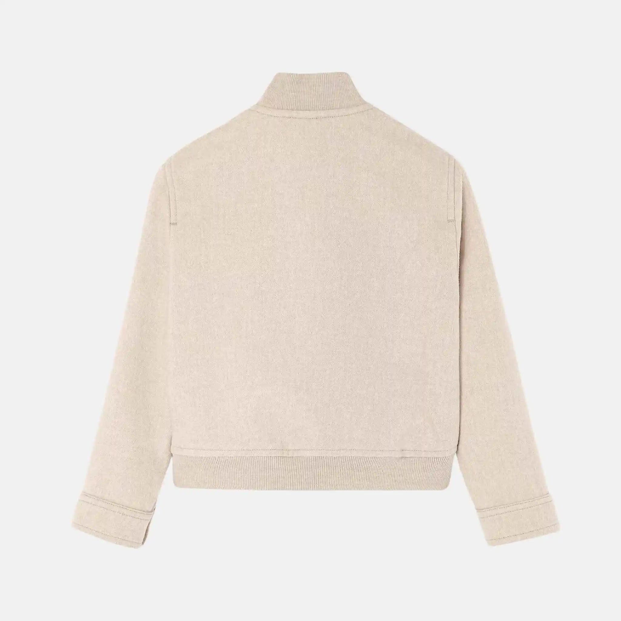 Loro Piana Kids Payne Bomber Jacket in Cashmere Storm System, Back