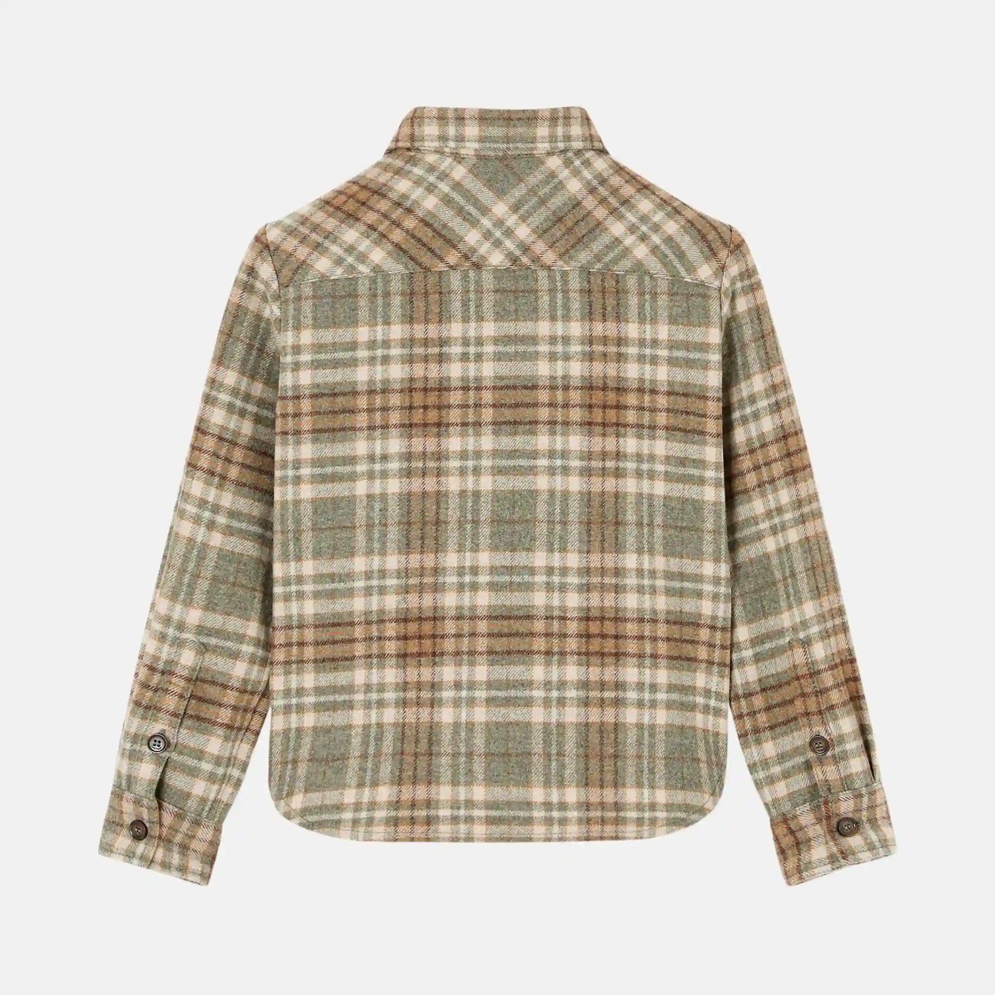 Loro Piana Kids Ugo Shirt In Wish Wool And Cashmere, Back