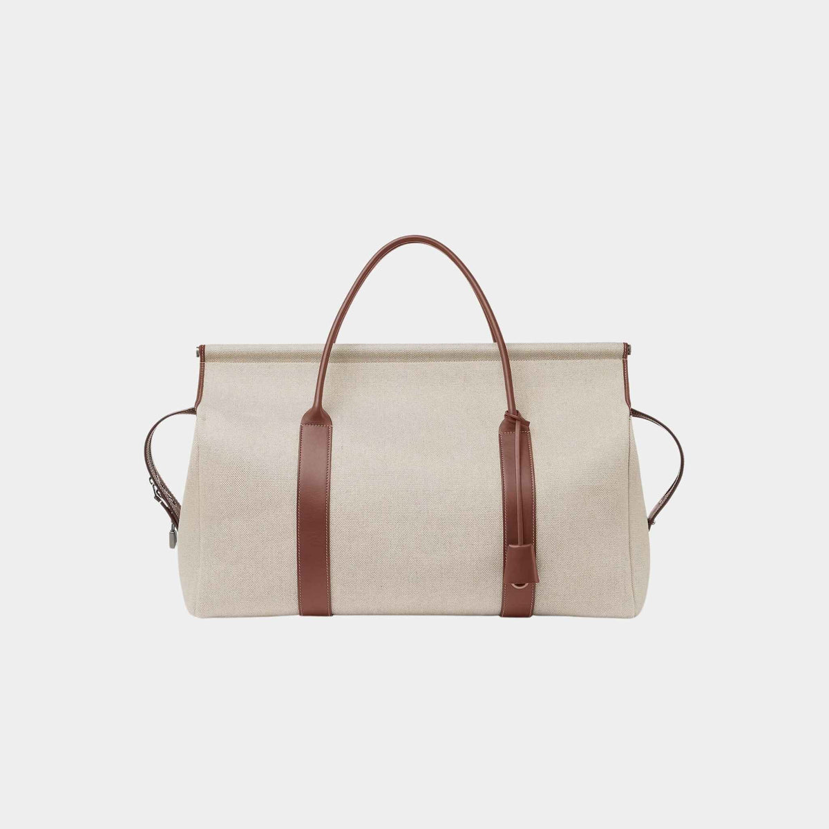 حقيبة سفر Loom Weekender L42 من كتان-قطن وجلد عجل