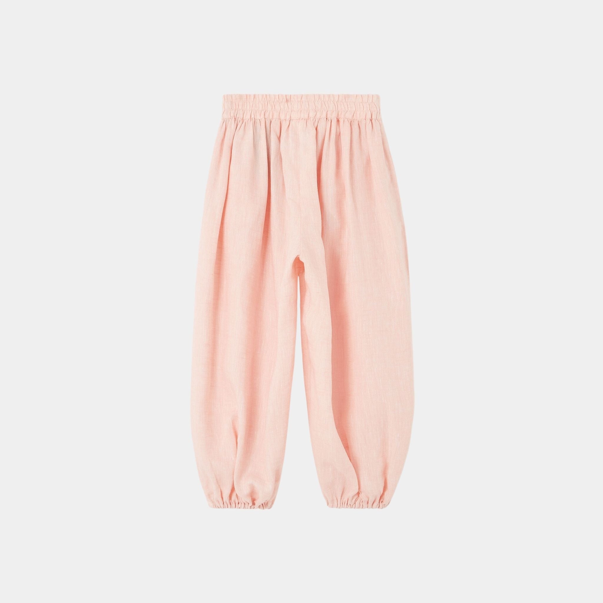 Loro Piana Lotty Trousers Linen, Peach Candle, Back