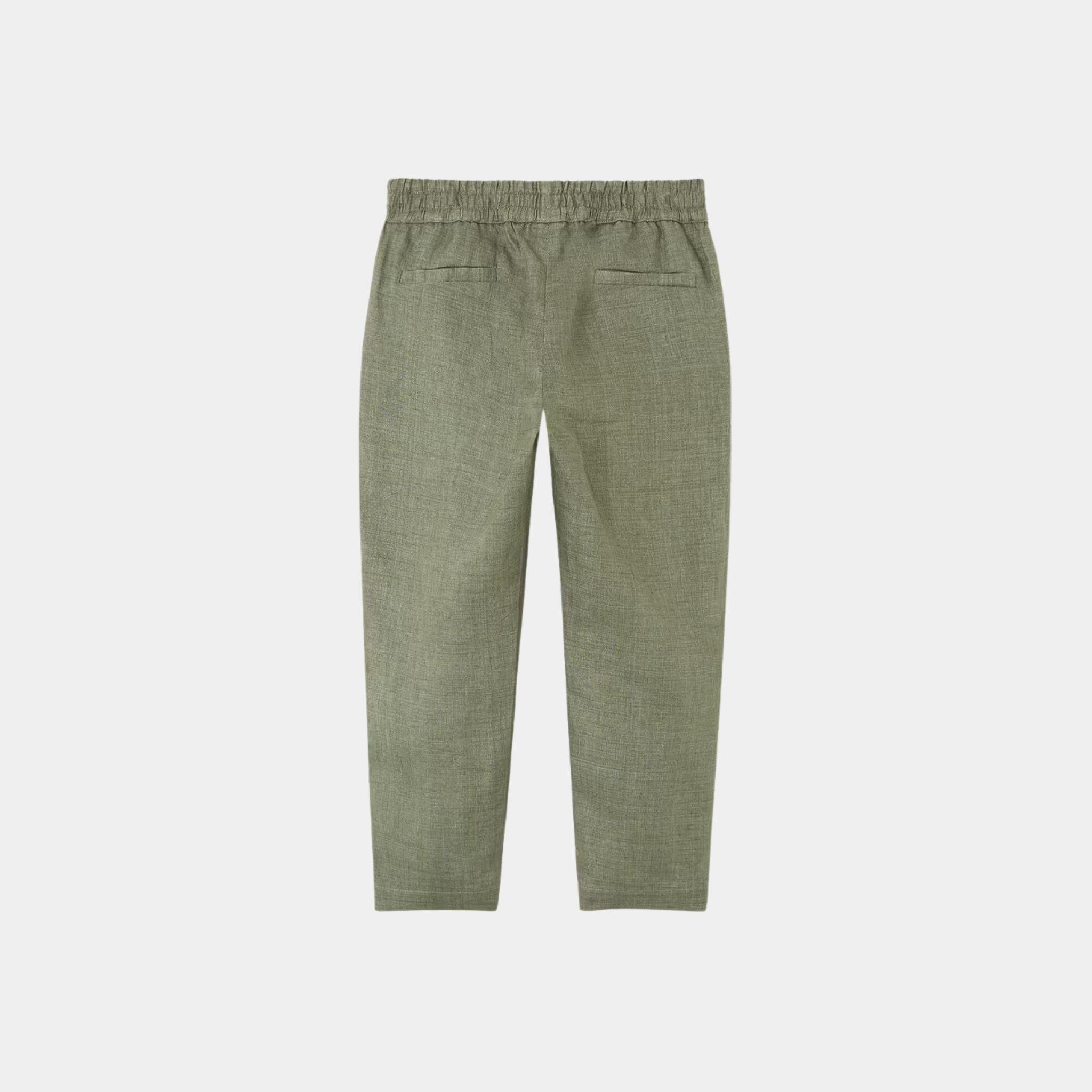 Loro Piana Markus Trousers Linen, Green Landscape, Back