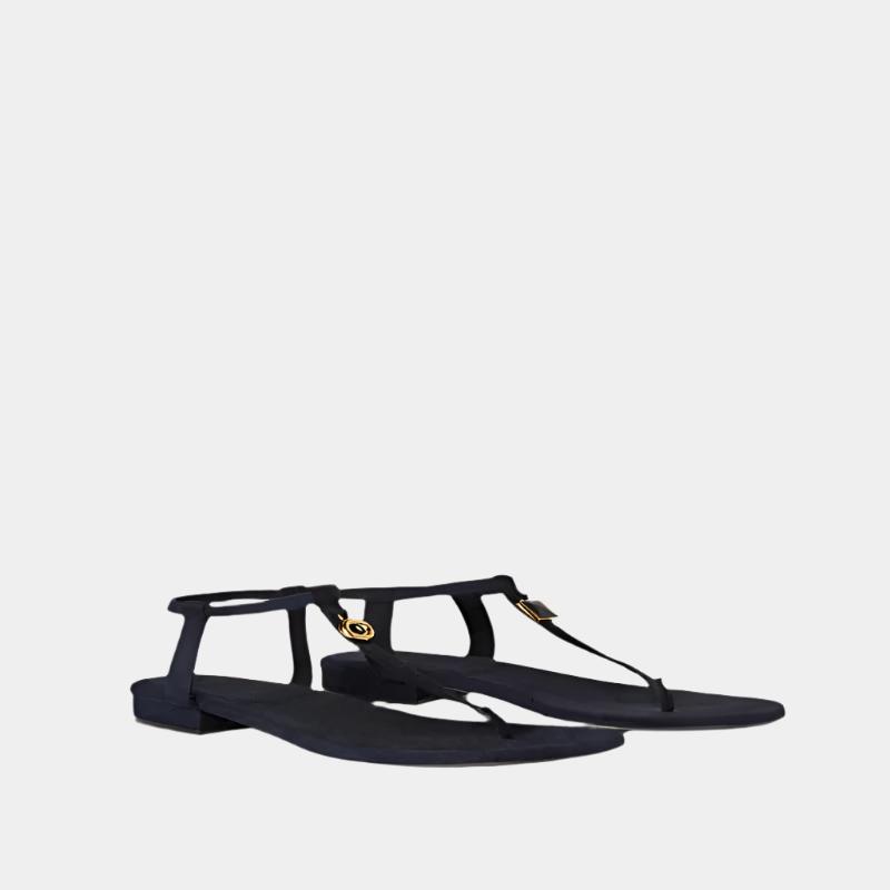 Loro Piana Mindil Sandal Navy Blue front view