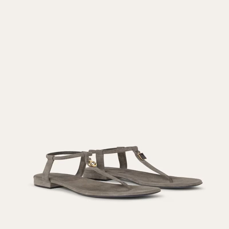 Loro Piana Mindil Sandal Koala Brown front view