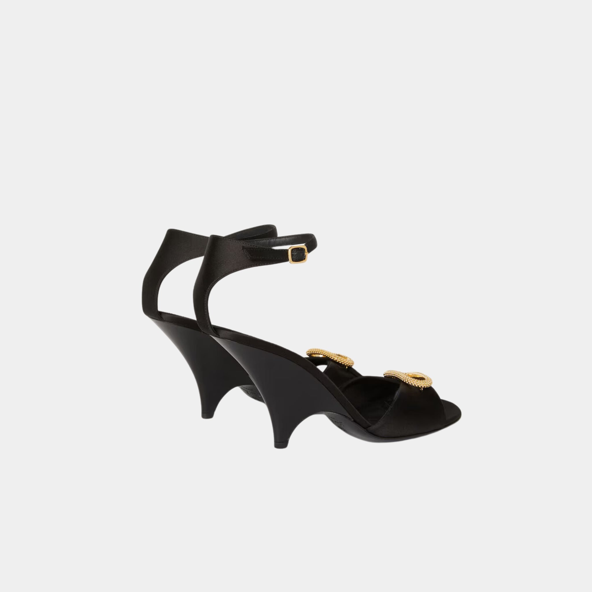 Loro Piana Olympia Heeled Sandal Bejewelled Buckle, Back