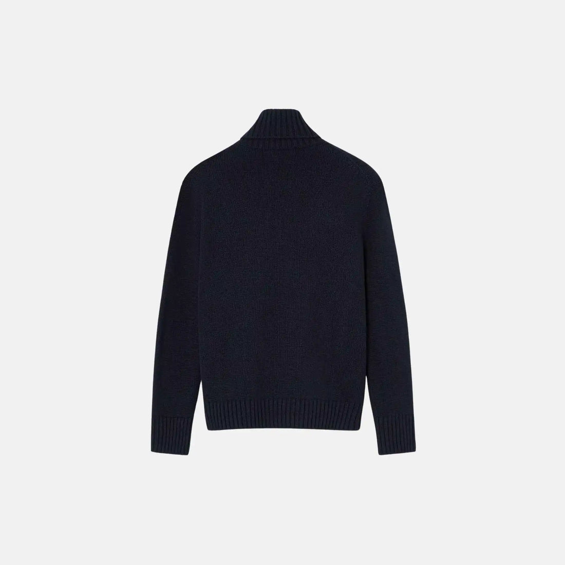 Loro Piana Parksville Turtleneck Baby Cashmere, Navy Blue, Back