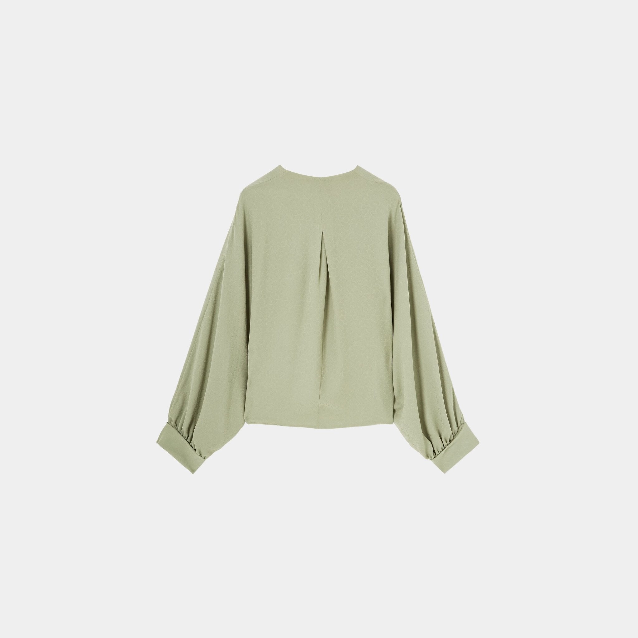 Loro Piana Patricia Shirt Silk, Green Fluorite, Back