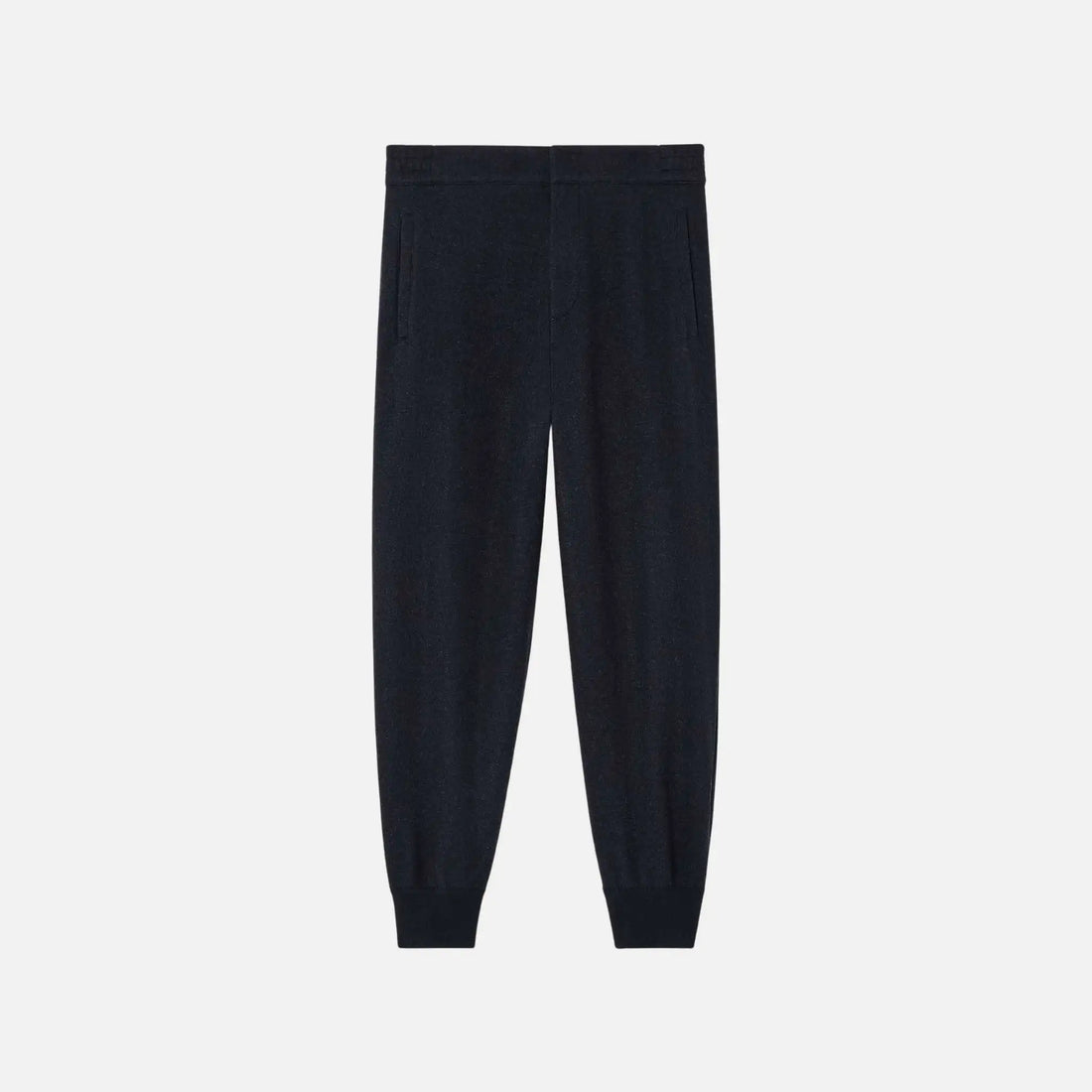 Loro Piana Rio Bodro Trousers Jersey Novalis, Navy Blue, Front