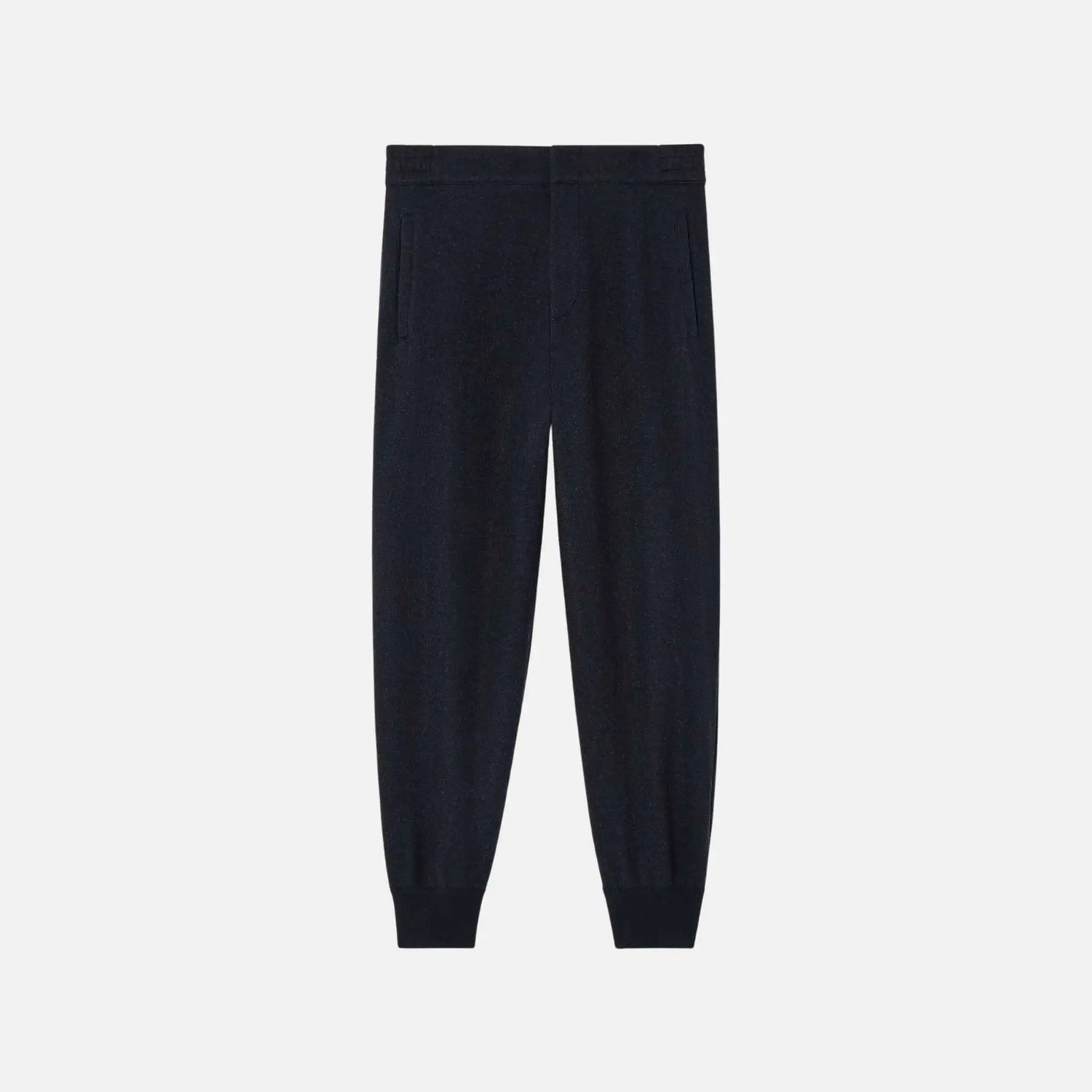 Loro Piana Rio Bodro Trousers Jersey Novalis, Navy Blue, Front