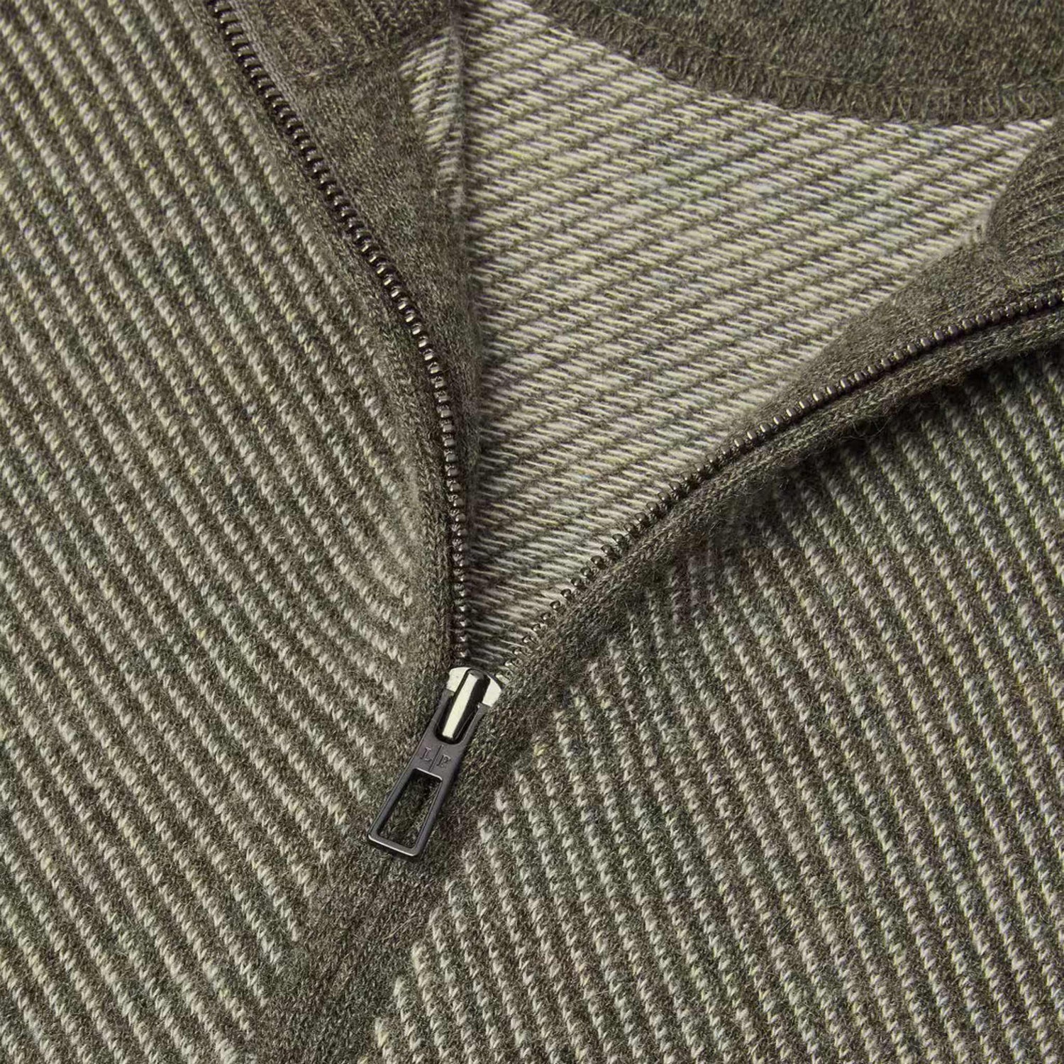 Loro Piana Roadster Mezzocollo Sweater Cashmere, Dark Mauple , Closeup