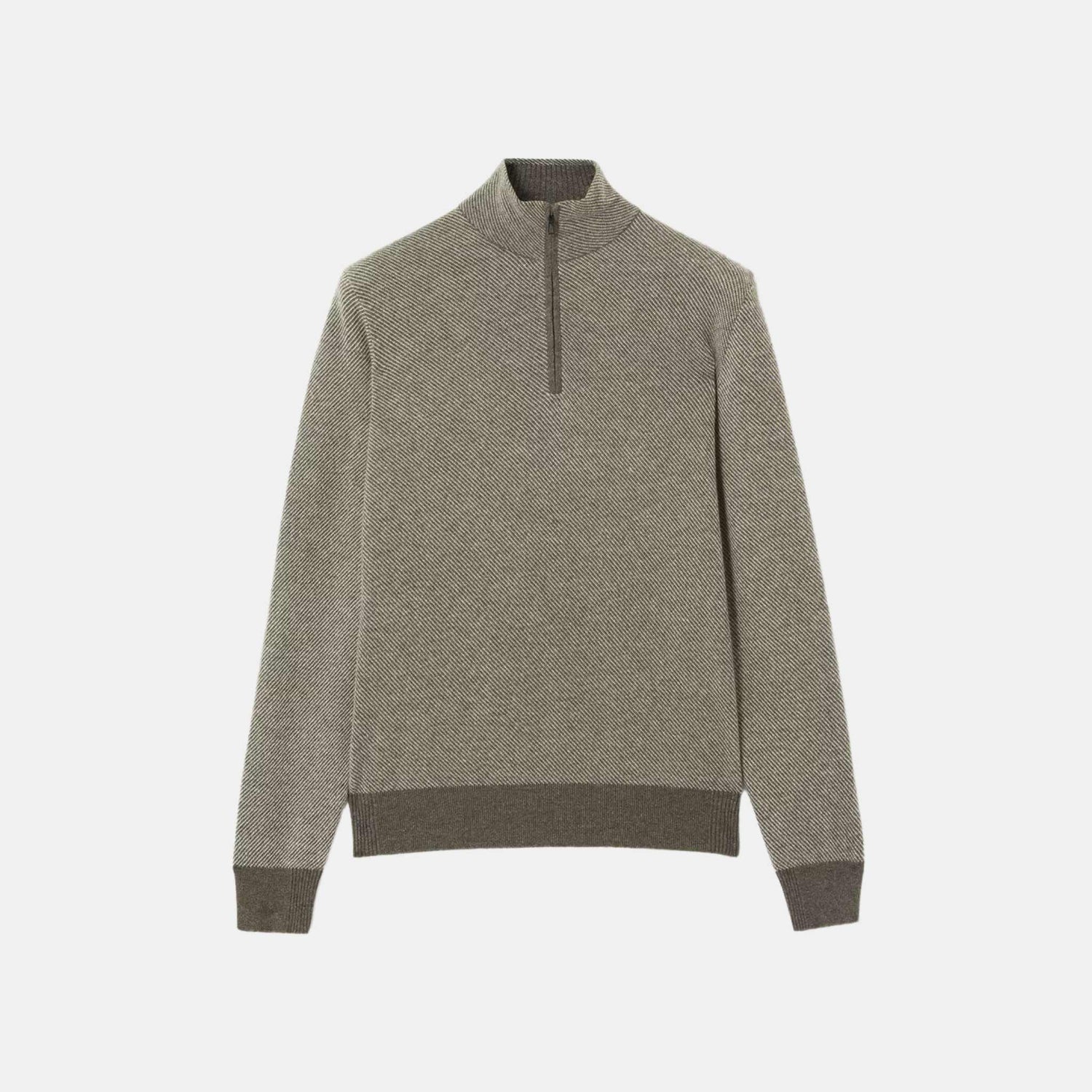 Loro Piana Roadster Mezzocollo Sweater Cashmere, Dark Mauple , Front