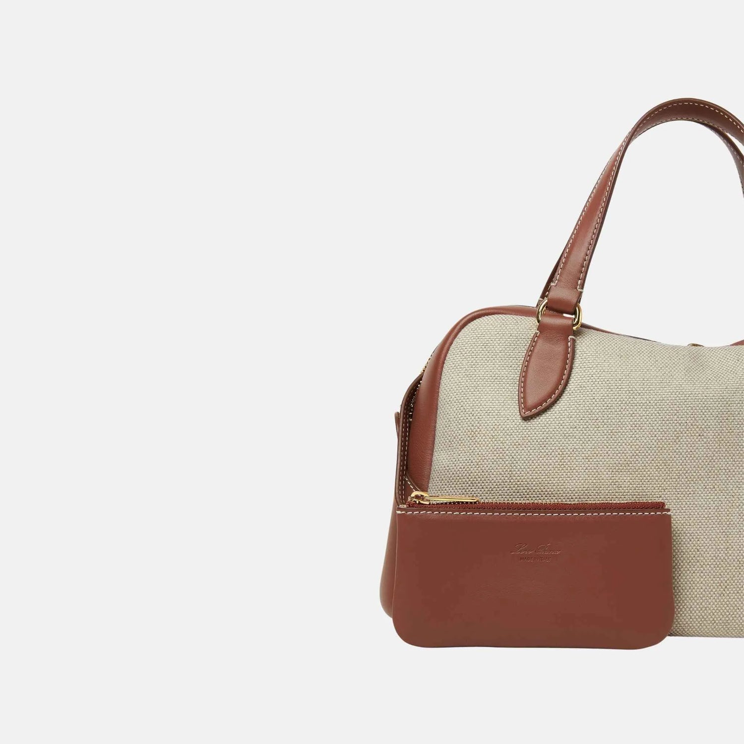Loro Piana Small Needle Bag in Cotton and Linen, Close