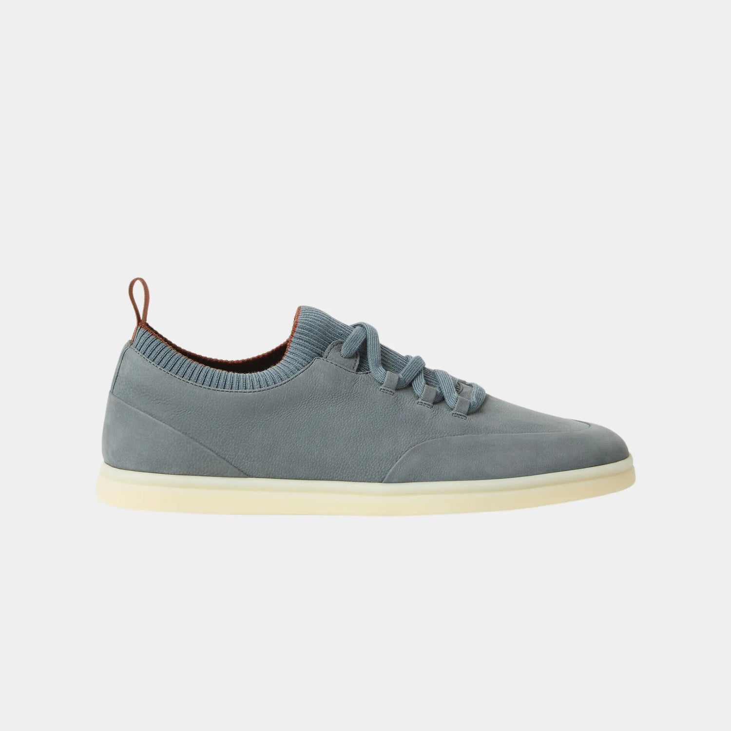 Loro Piana Soho Walk Calfskin Sneakers, Lake Blue, Side