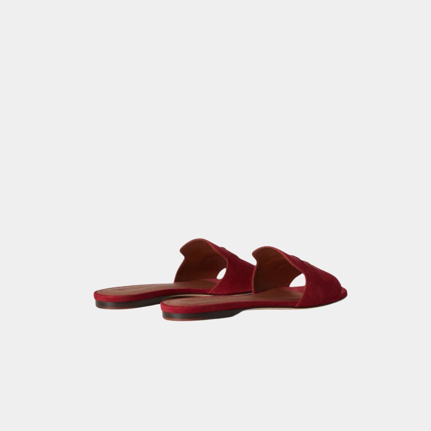 Loro Piana Summer Charms Flat Sandal Suede Goatskin, Camu Fruit, Back