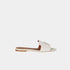 Loro Piana Summer Charms Flat Sandal Suede Goatskin, Powder Pearl, Side