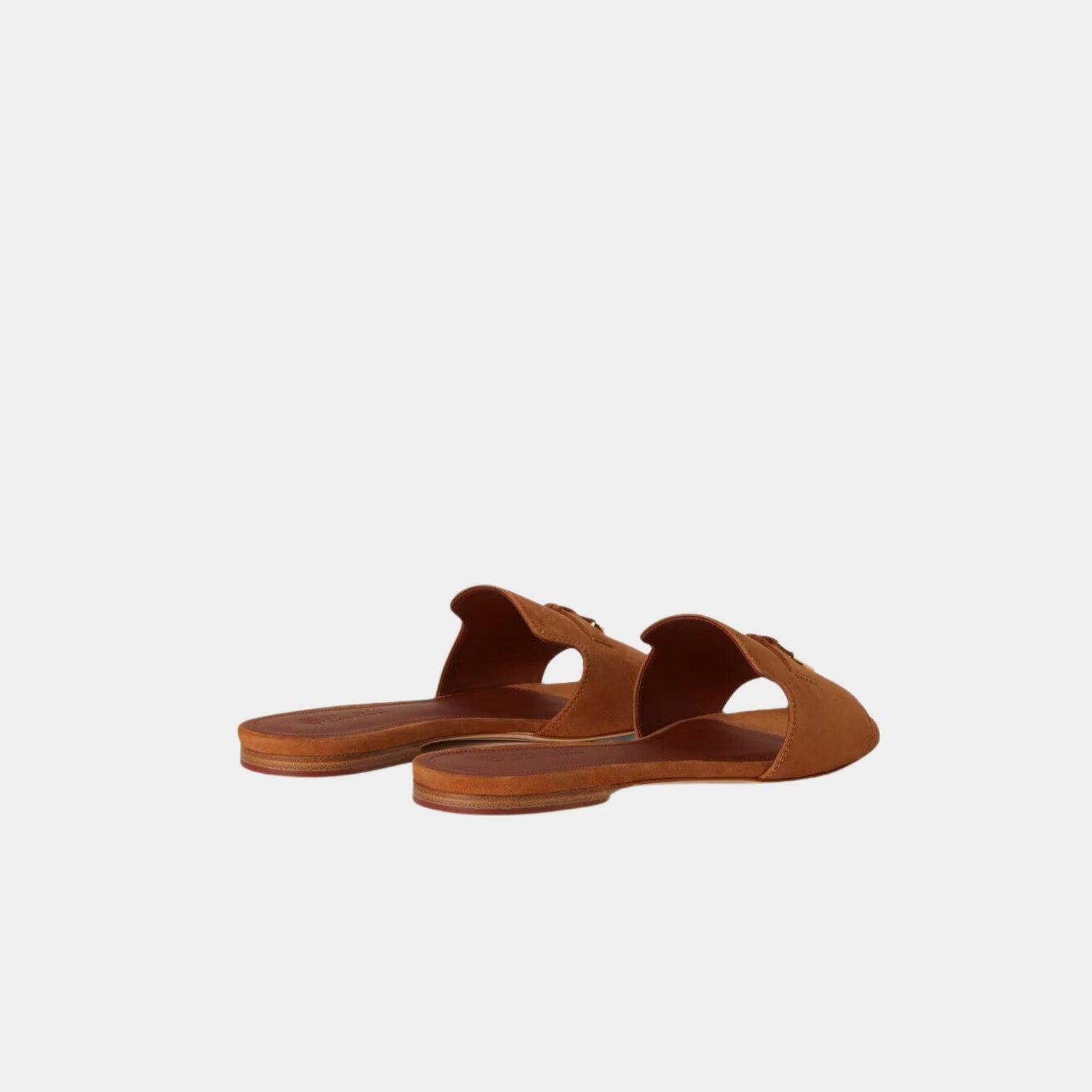 Loro Piana Summer Charms Flat Sandal Suede Goatskin, Wot, Back