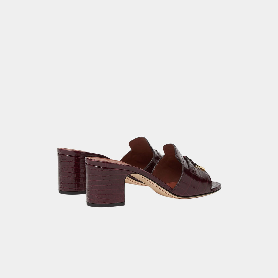 صندل بكعب Loro Piana Summer Charms من جلد التمساح، أوكسبلاود، من الخلف