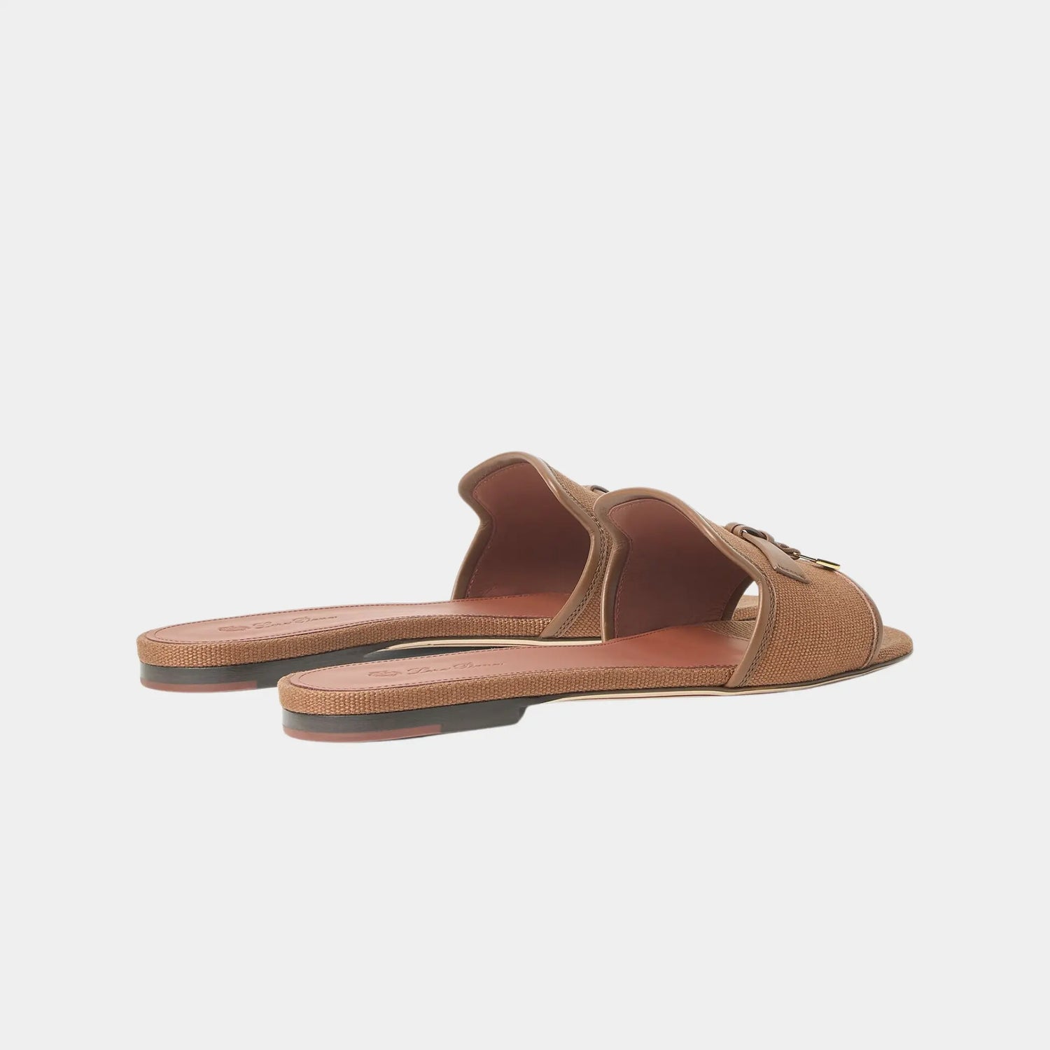 Loro Piana Summer Charms Sandal in Cotton, Colour Vicuna, Back