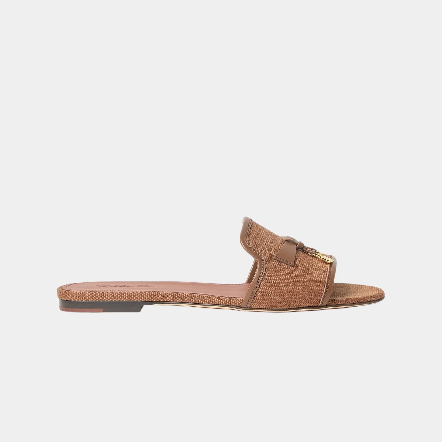 Loro Piana Summer Charms Sandal in Cotton, Colour Vicuna, Side