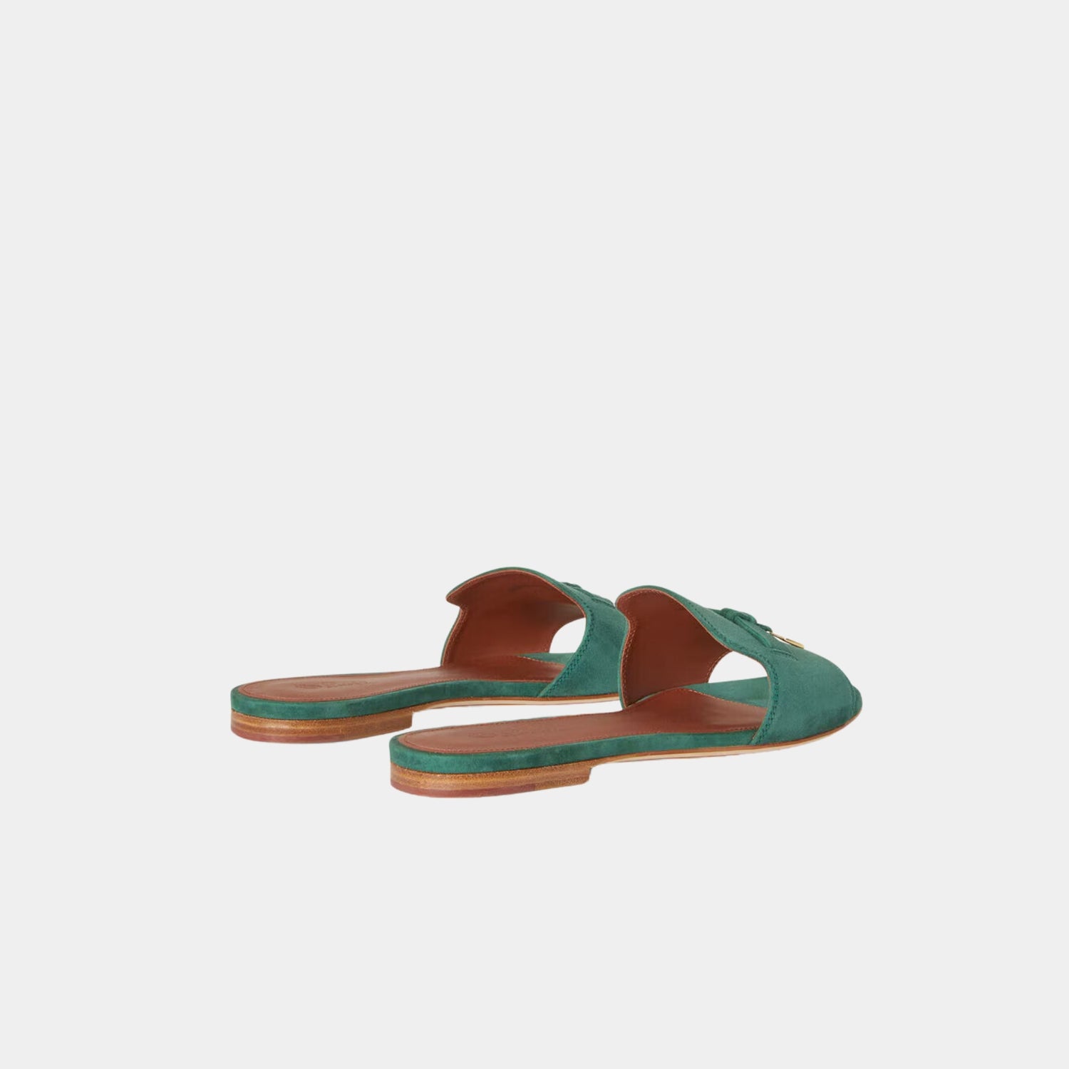 Loro Piana Summer Charms Sandal Flat Suede Goatskin, Jazz Club, Back