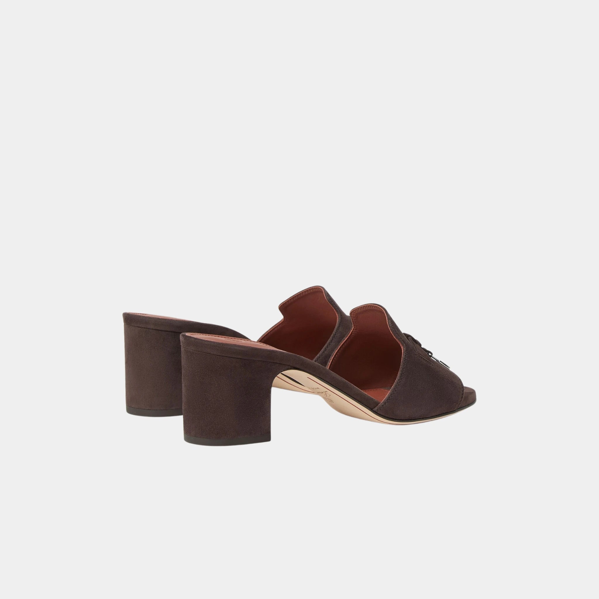 Loro Piana Summer Charms Sandal Heeled, Colour Pecora Nera, Back