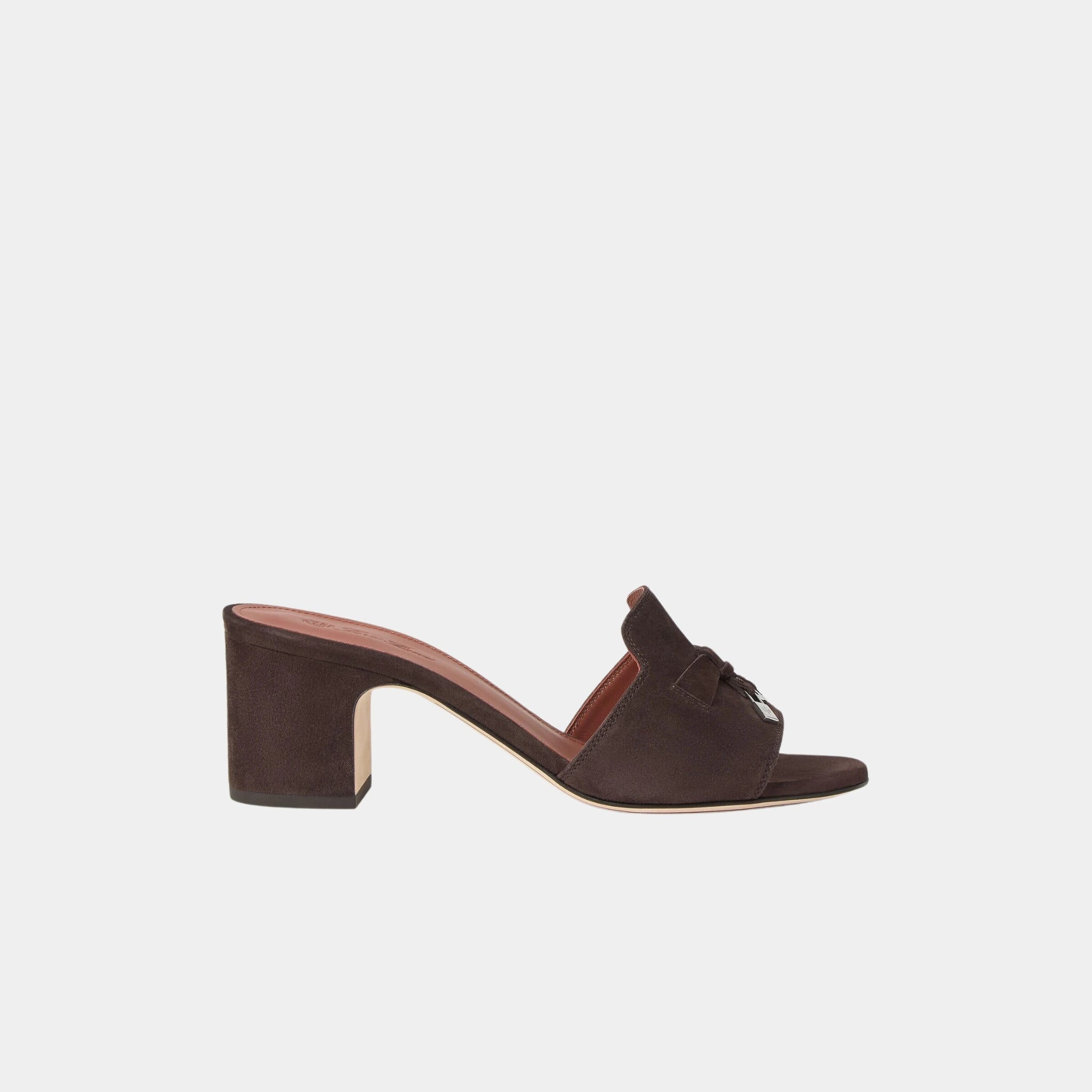 Loro Piana Summer Charms Sandal Heeled, Colour Pecora Nera, Side