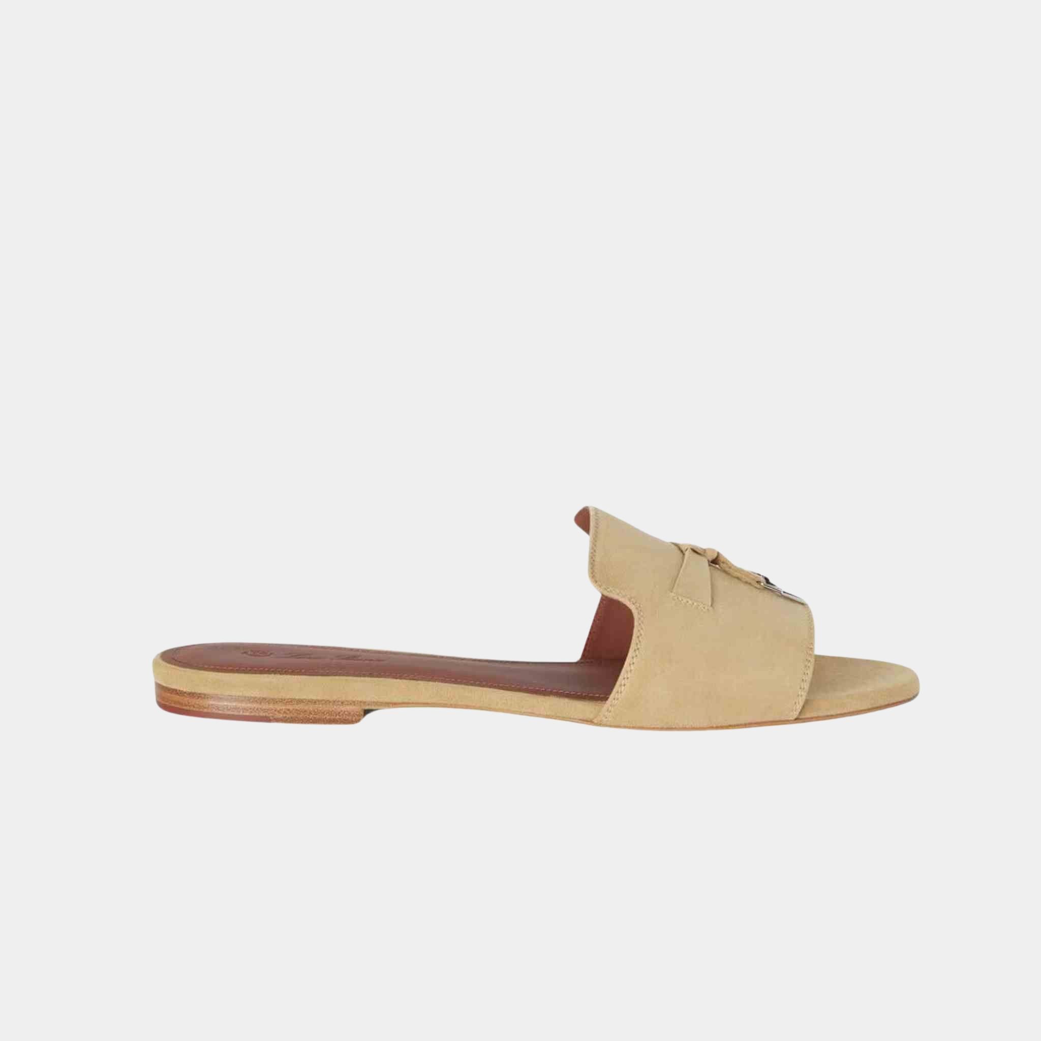 Loro Piana Summer Charms Sandal, Egyptian Rock, Side View