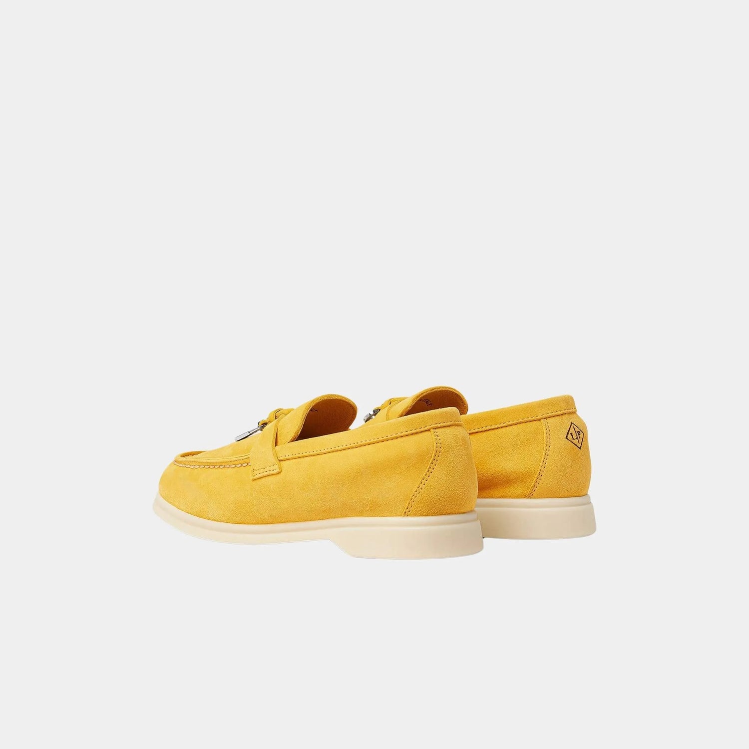 Loro Piana Kids Summer Charms Walk Loafers Suede, Aspen Gold, Back