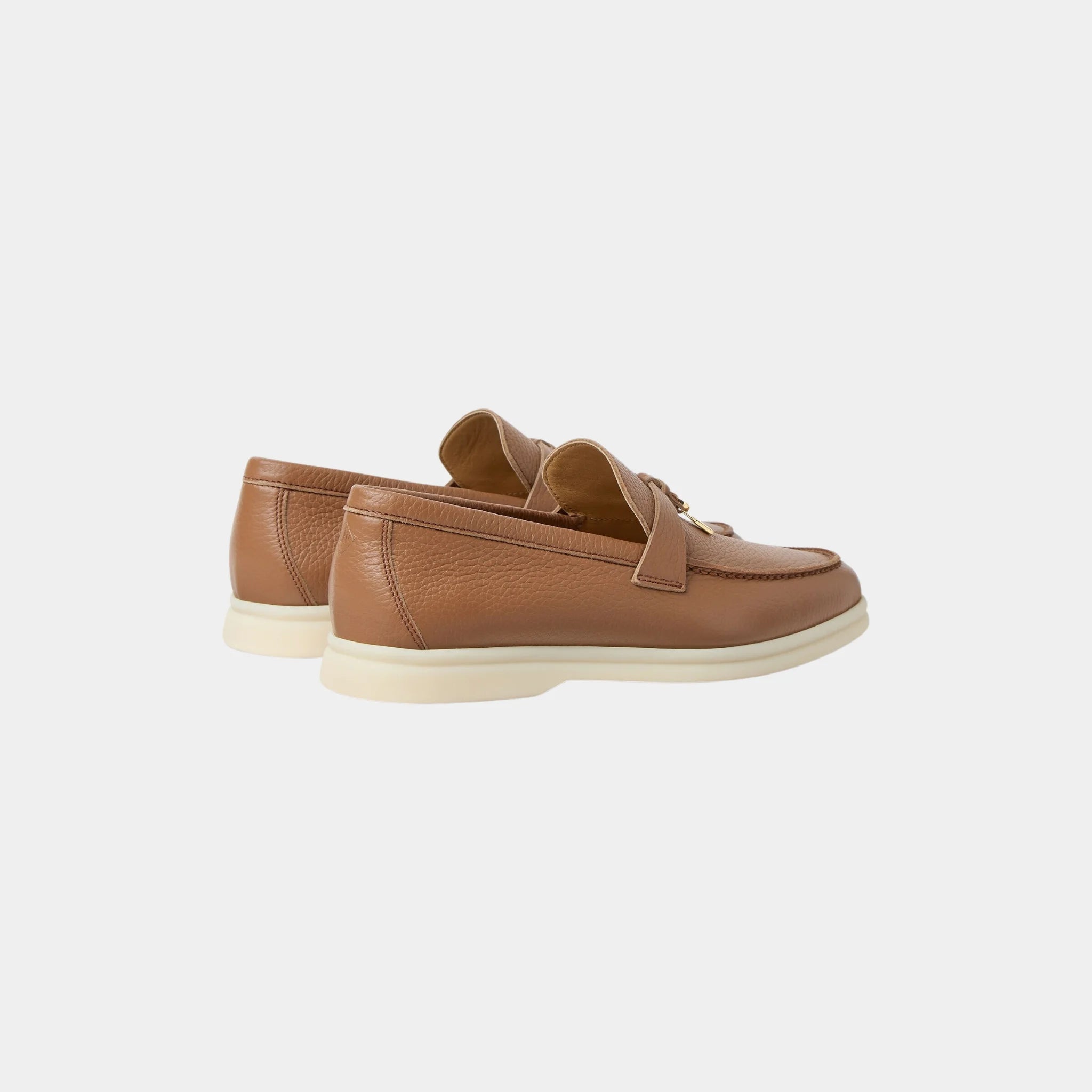 Loro Piana Summer Charms Walk Loafer in Deerskin, Colour Vicuna, Back