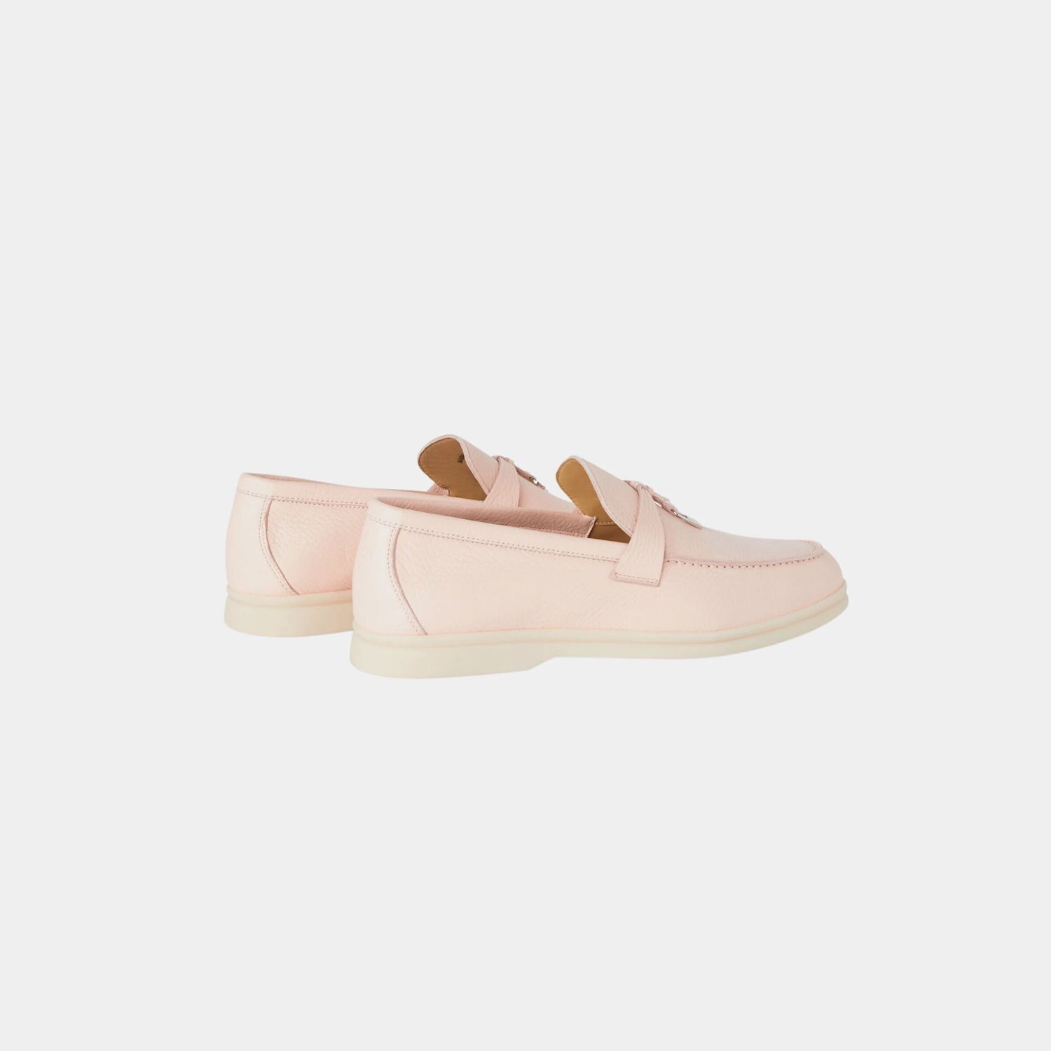 Loro Piana Summer Charms Walk Loafer in Deerskin, Plum Flower, Back