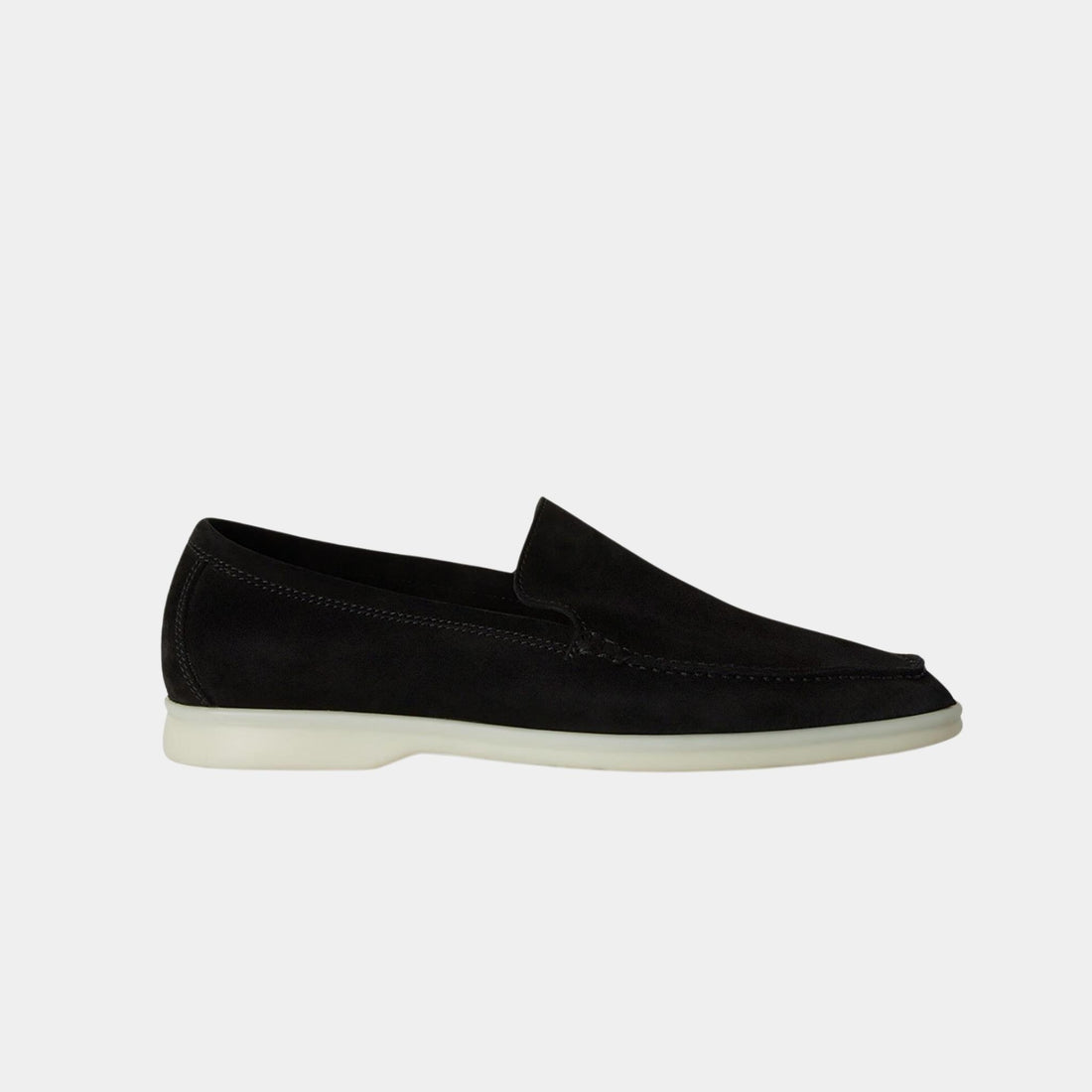 Loro Piana Summer Walk Loafers, Black, Side