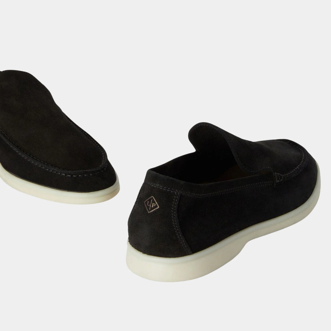 Loro Piana Summer Walk Loafers With Calfskin Lining, Black, Back
