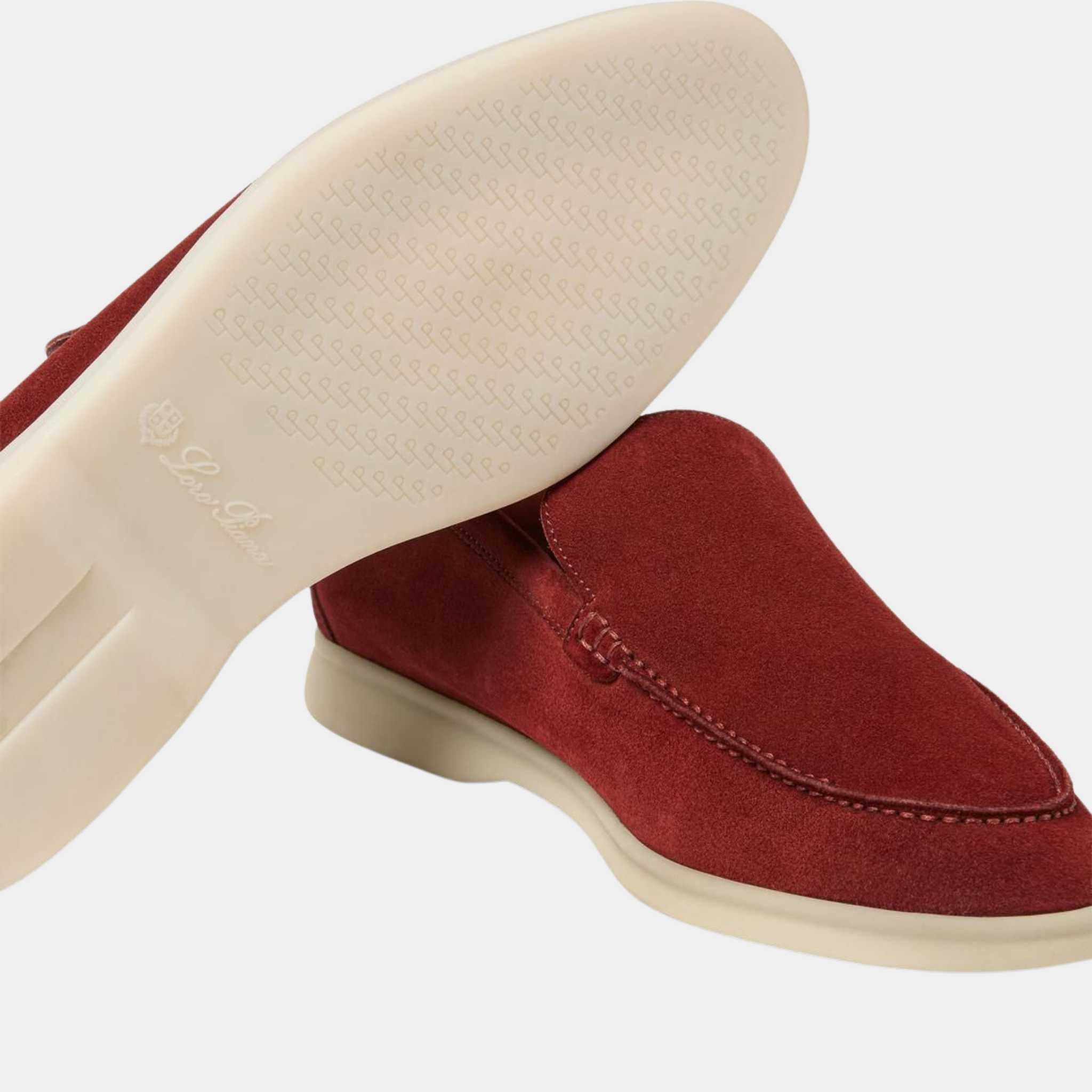 Loro Piana Summer Walk Loafers Dried Red, Front, Sole