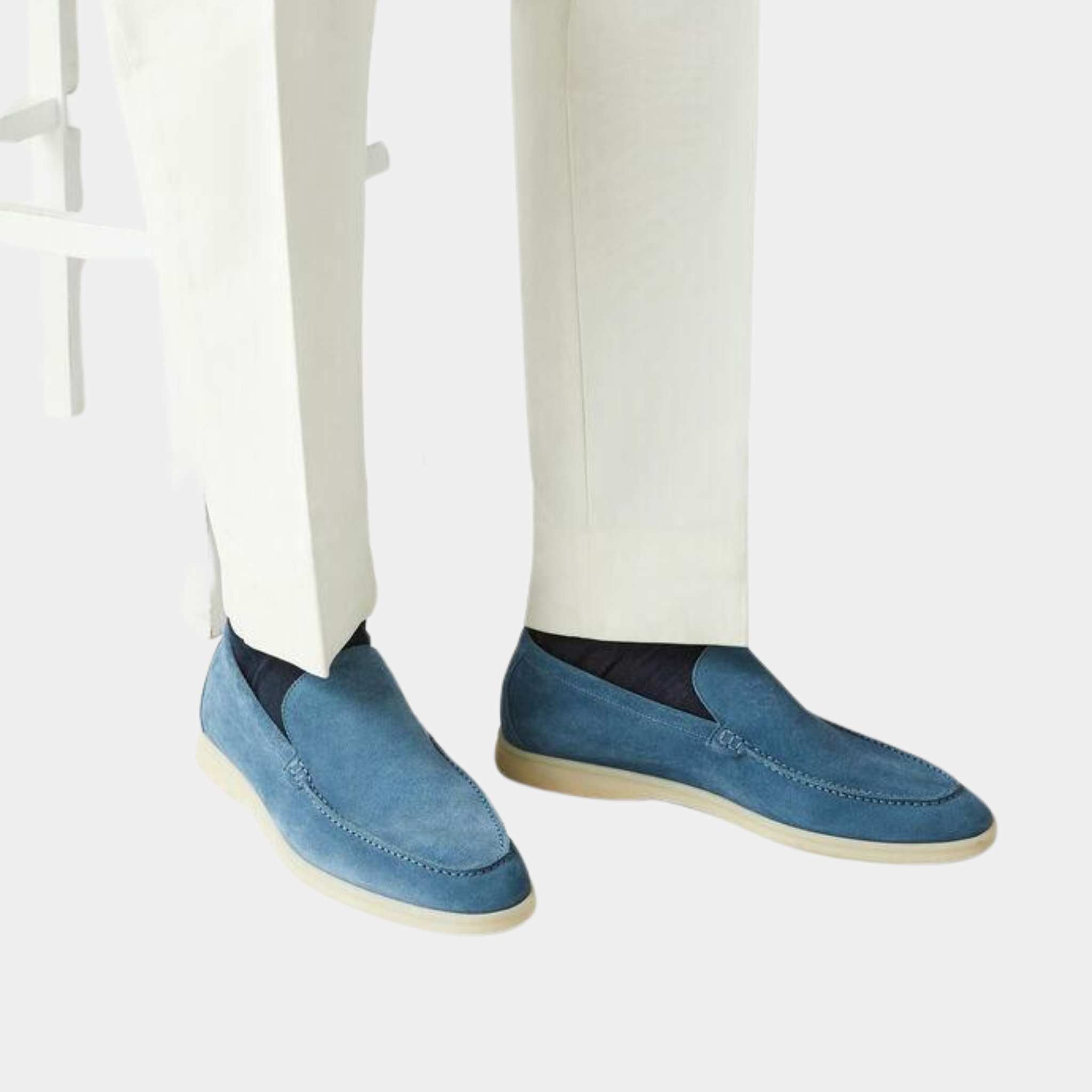 Loro Piana Summer Walk Loafers Sky Blue, Model