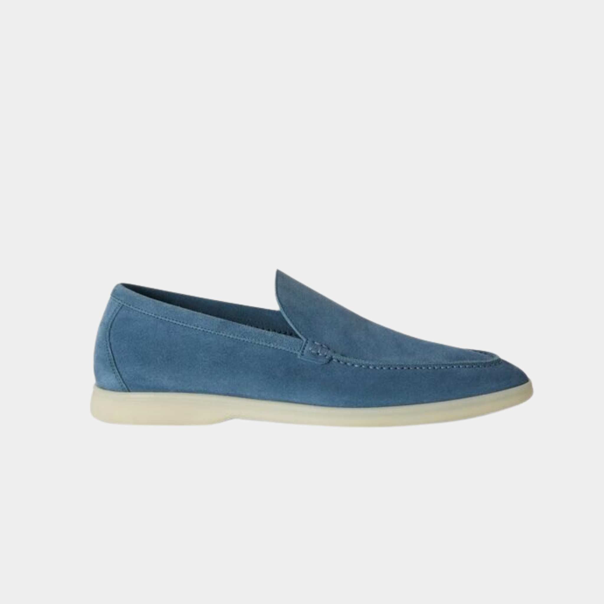 Loro Piana Summer Walk Loafers Sky Blue, Side