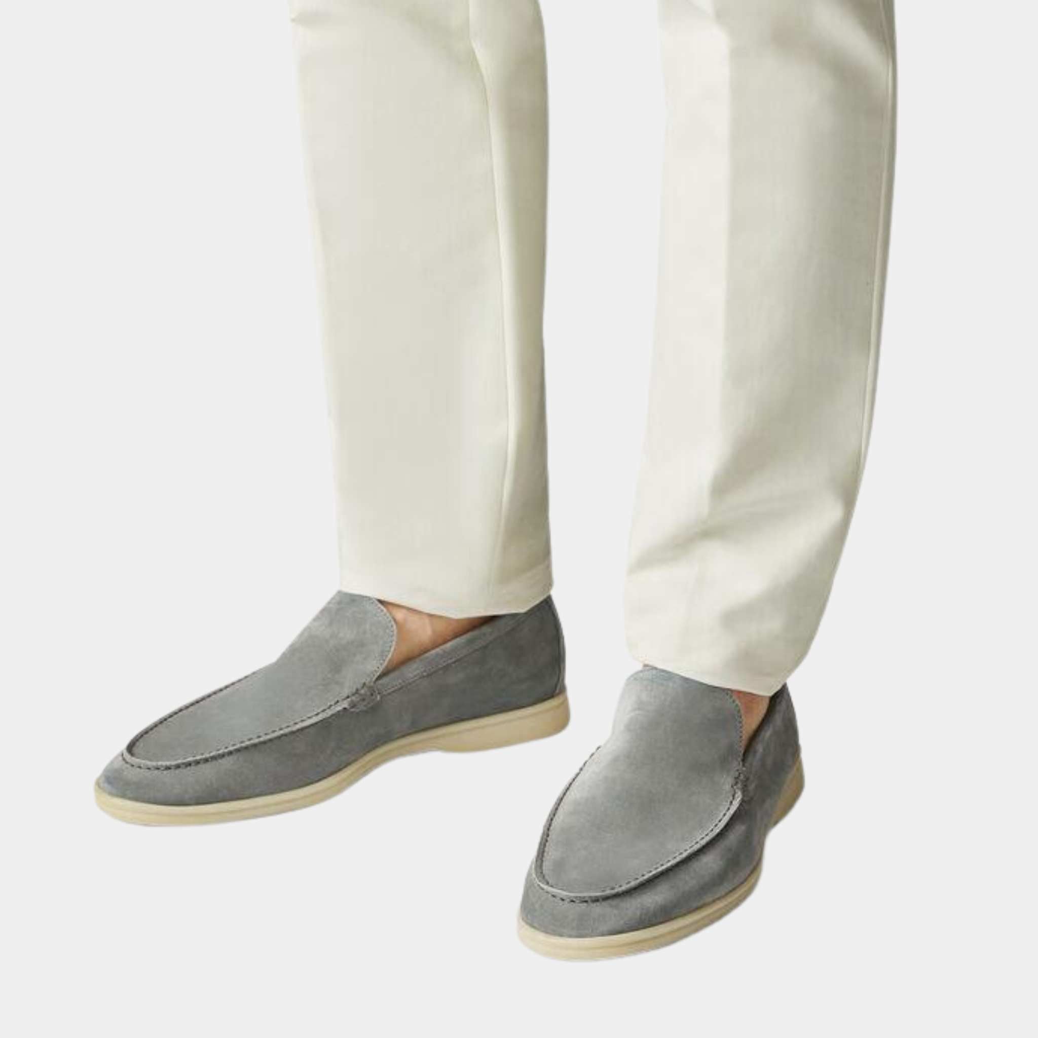 Loro Piana Summer Walk Loafers Warm Grey, Model