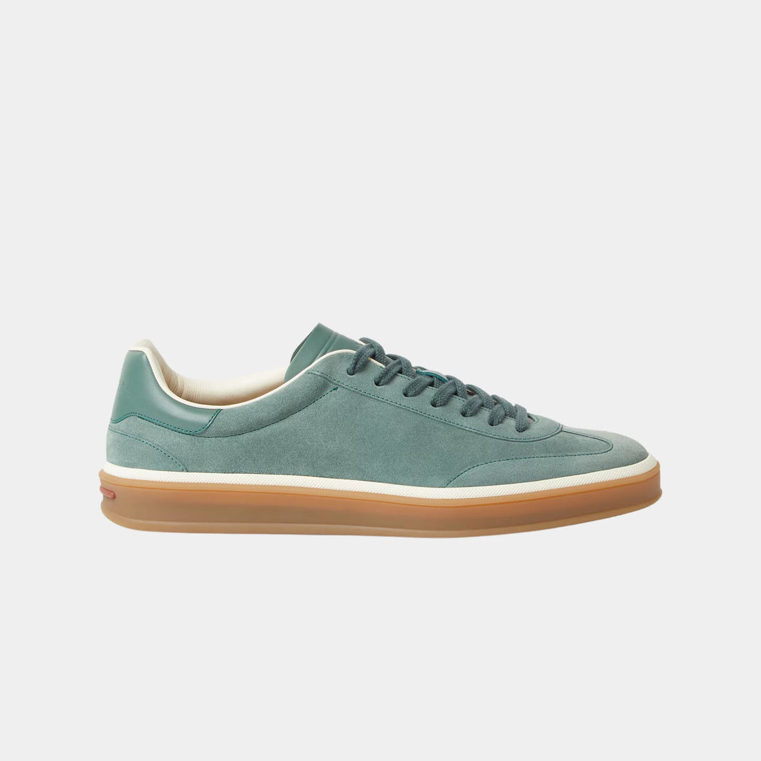 Loro Piana Tennis Walk Sneaker Men Suede Calf Split, Pine Cloud, Side