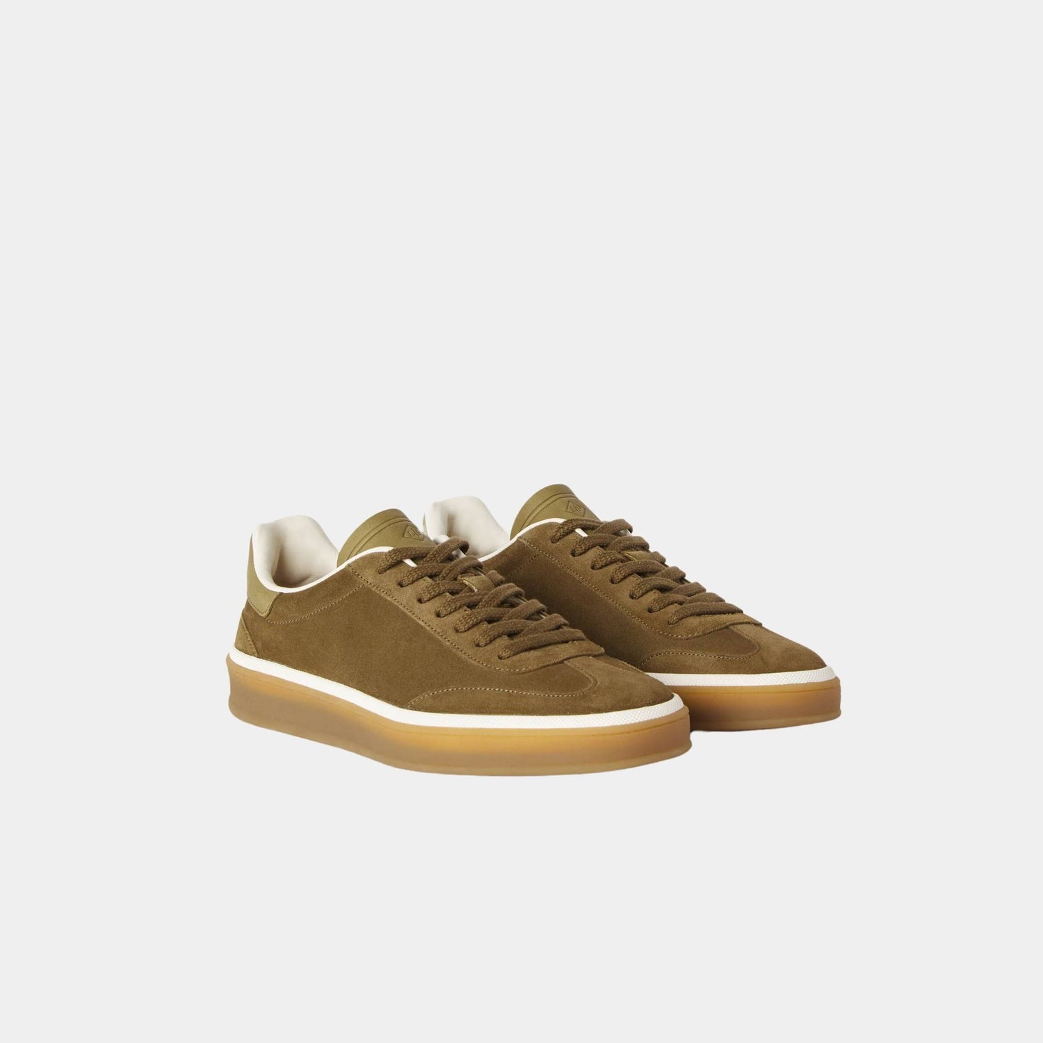 Loro Piana Tennis Walk Sneaker Suede Calf Split, Tundra Green, Front