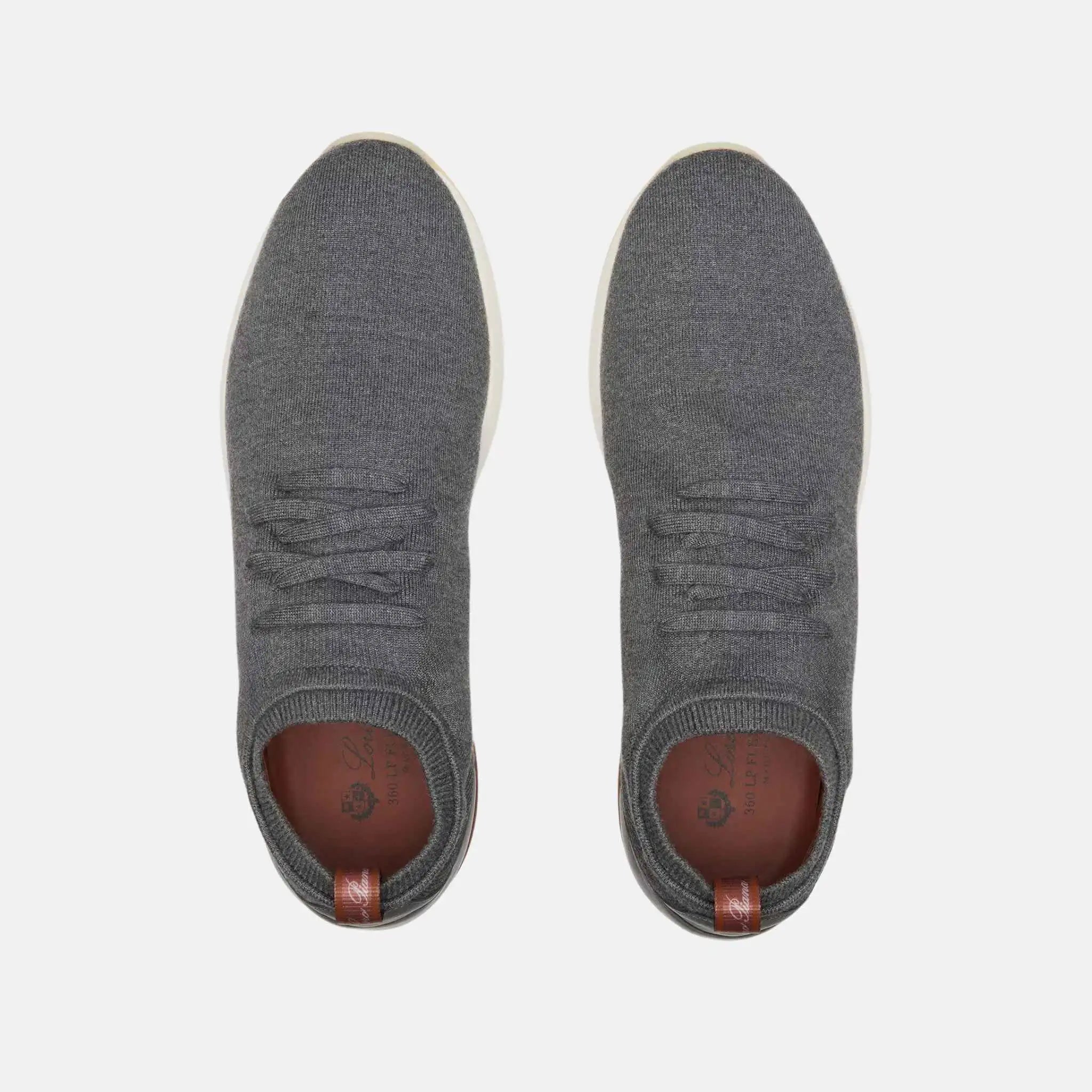 Loro Piana The Gift Of Kings 360 LP Flexy Walk Sneaker, Gray Melange, Top