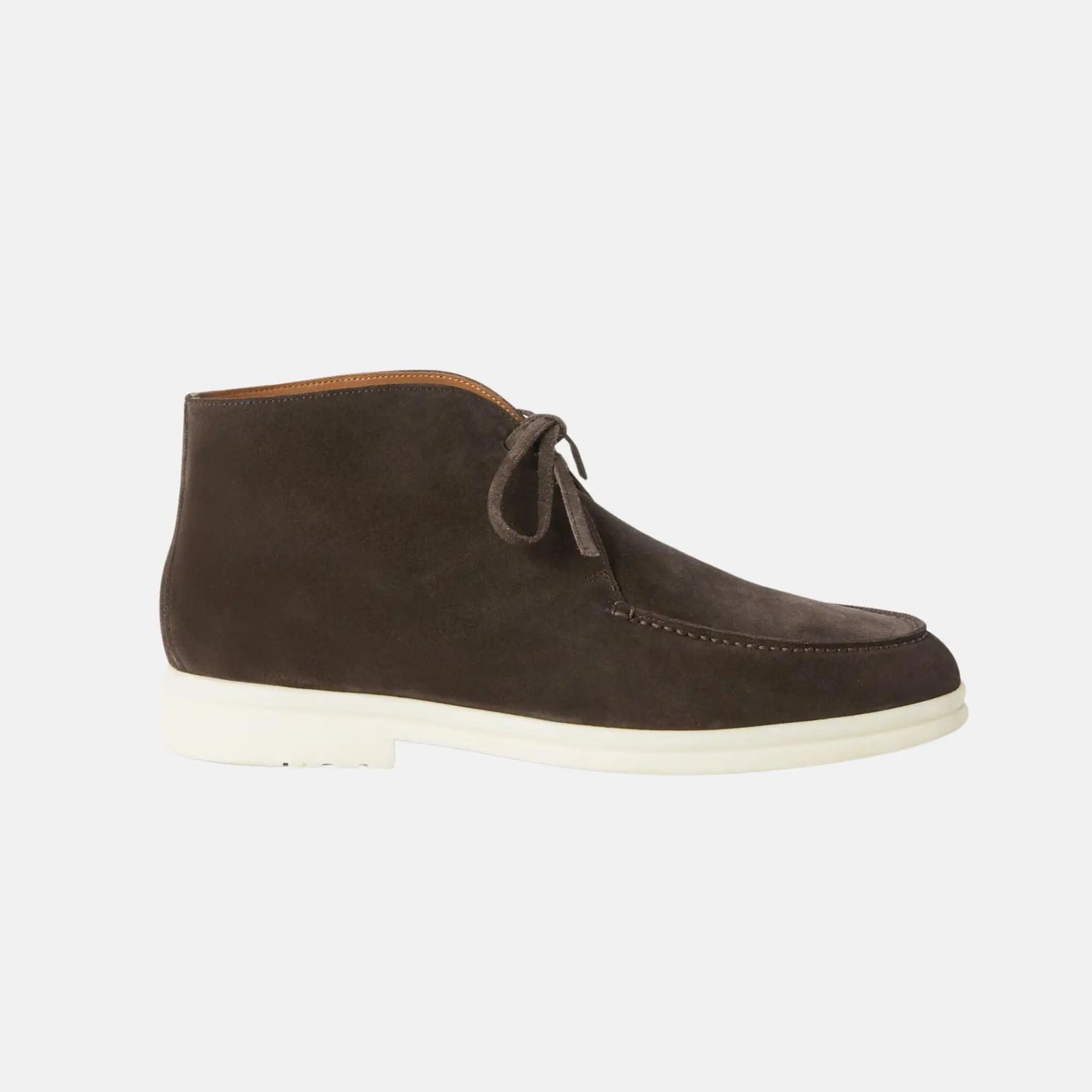 Loro Piana Walk And Walk Ankle Boot Suede Calf Split, Ebano, Side