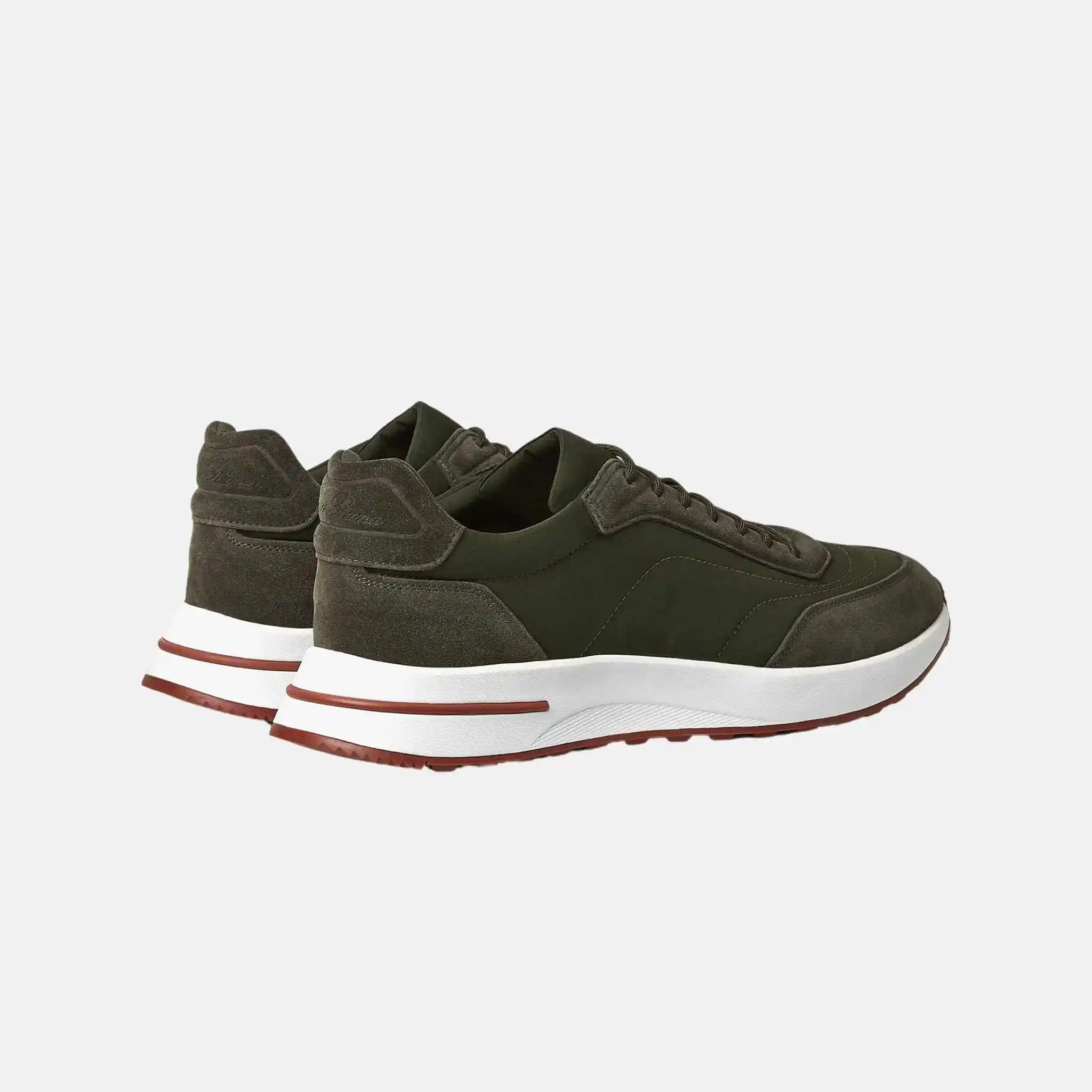 Loro Piana Week End Walk Sneaker Microfibre Storm System, Ireland Green, Back
