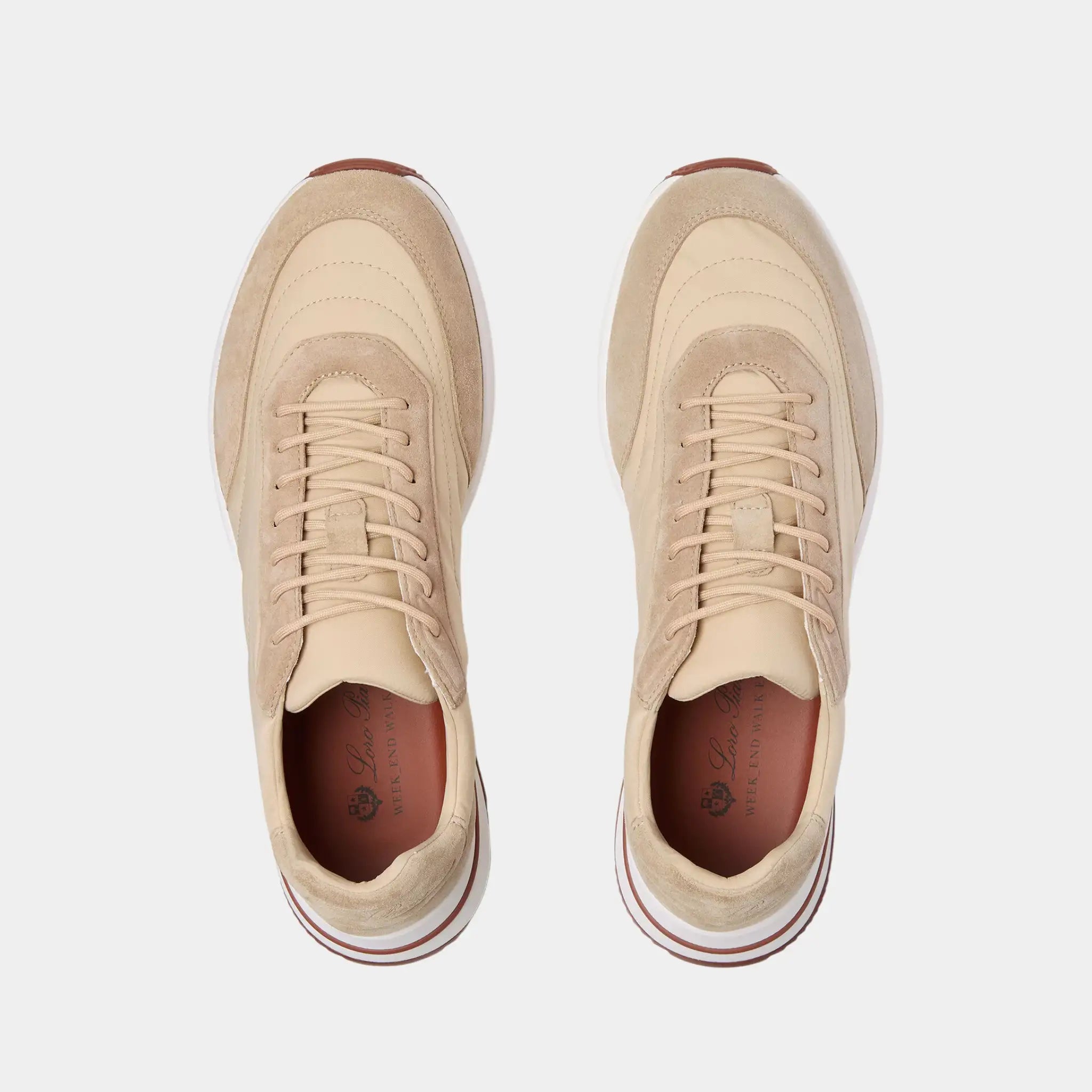Loro Piana Week End Walk Sneaker, Sand Shell, Top