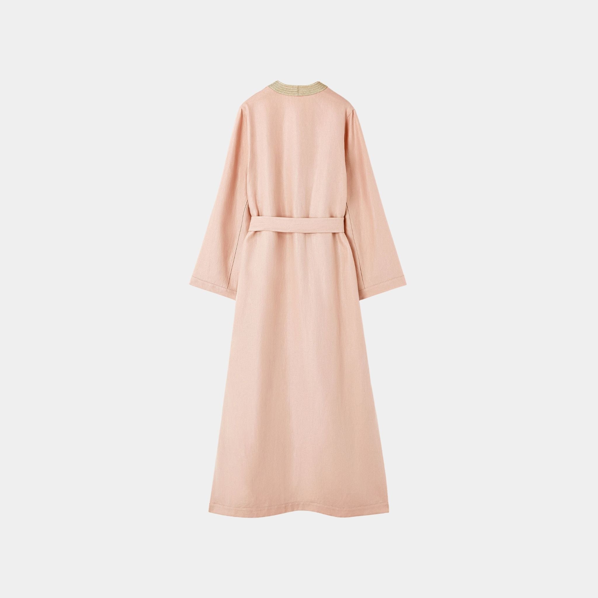 Loro Piana William Coat Linen, Pineapple Rose, Back