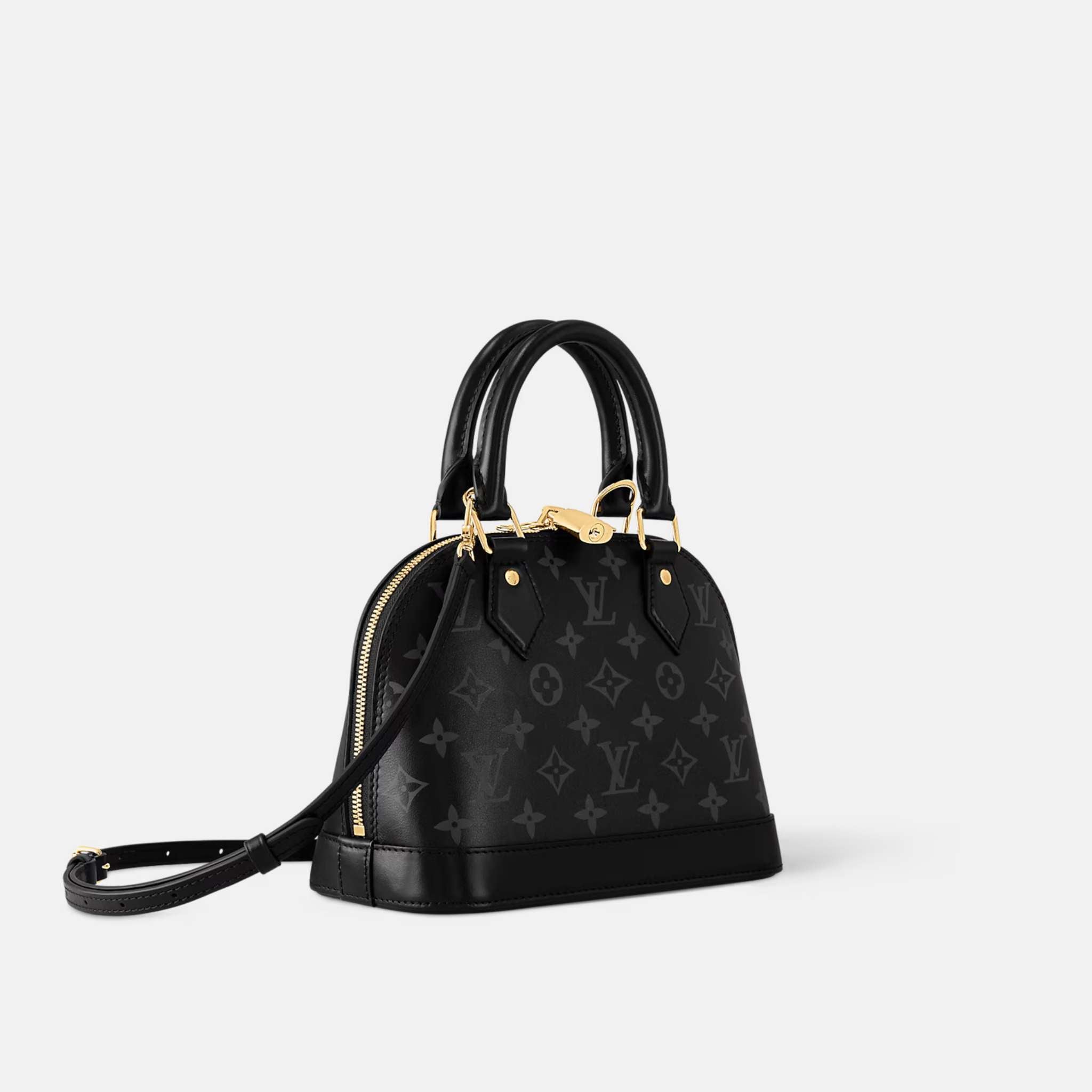 Louis Vuitton Alma BB Handbag Monogram Ink Collection, Black, Side