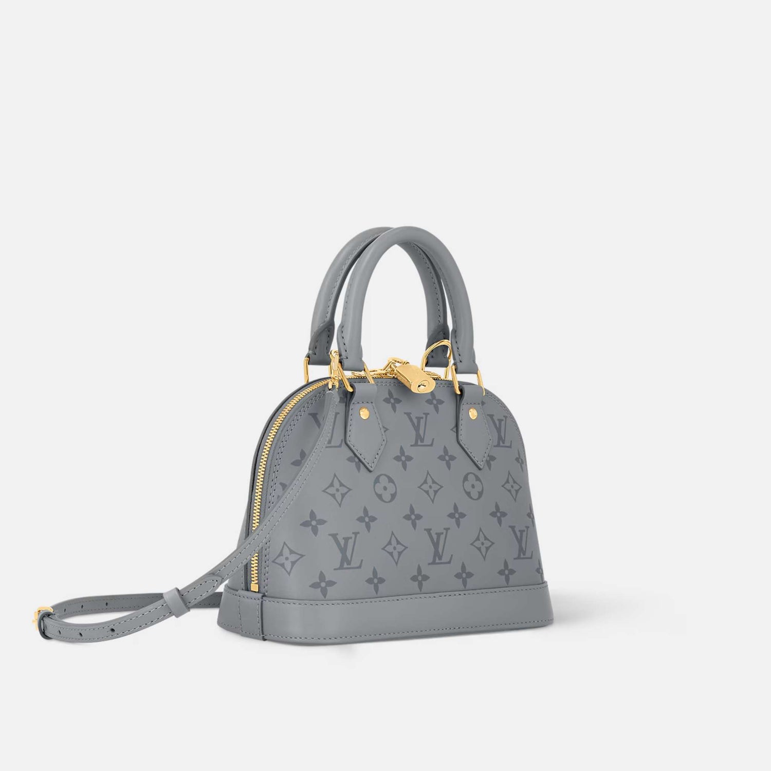 Louis Vuitton Alma BB Handbag Monogram Ink Collection, Gris Trianon, Side