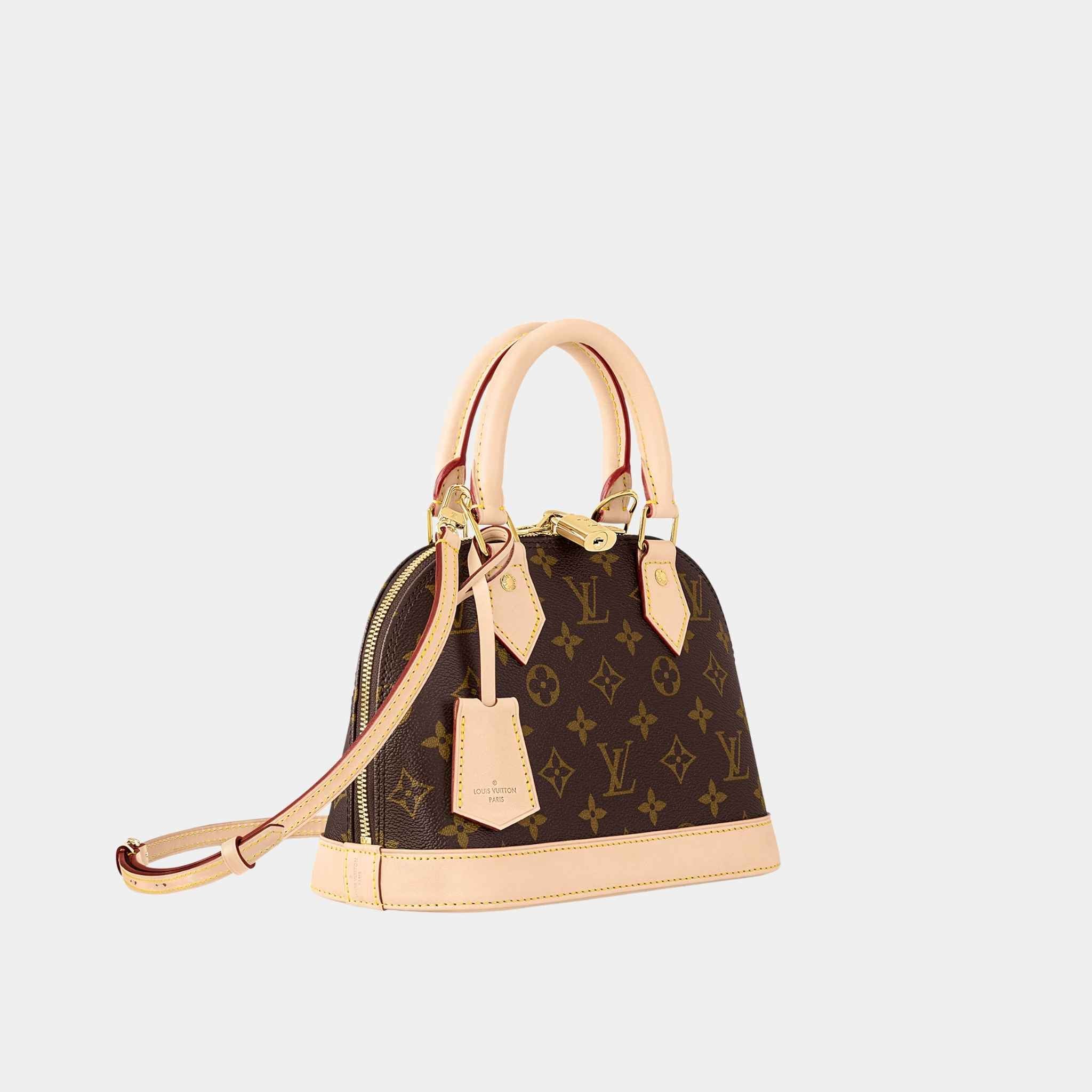 Louis Vuitton Alma BB Monogram Canvas Handbag, Side