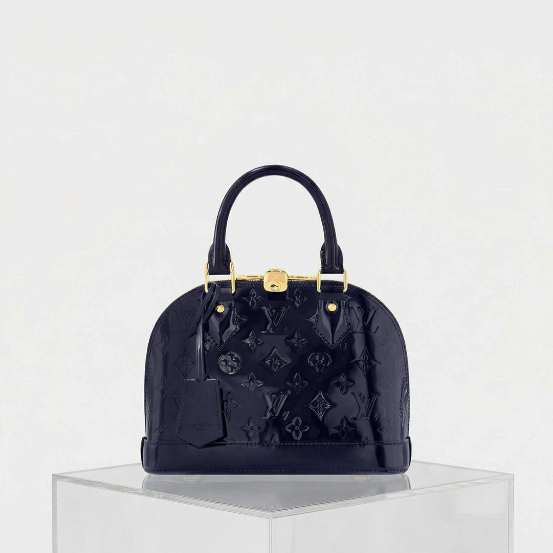 Alma BB Handbag Varnished Epi Cowhide Leather, Front