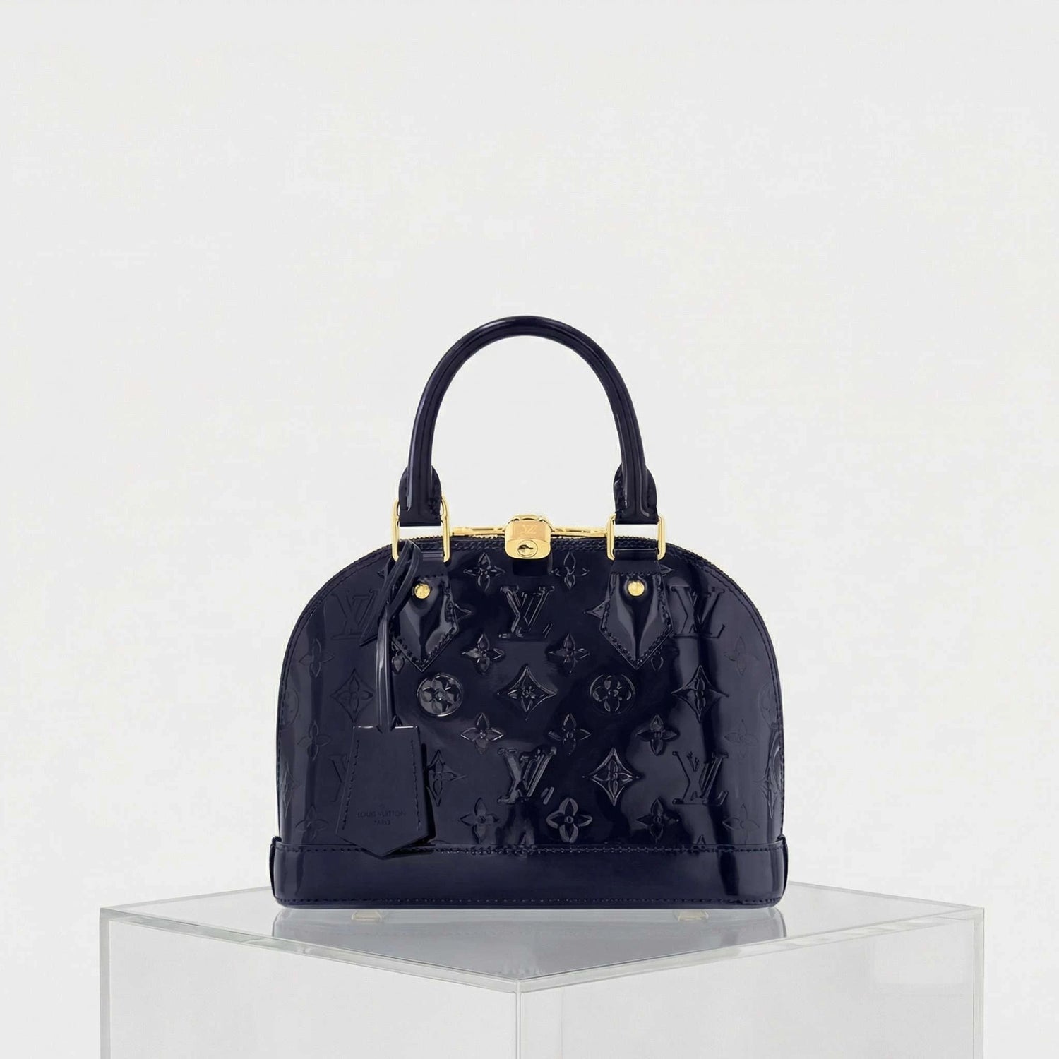 Alma BB Handbag Varnished Epi Cowhide Leather, Front
