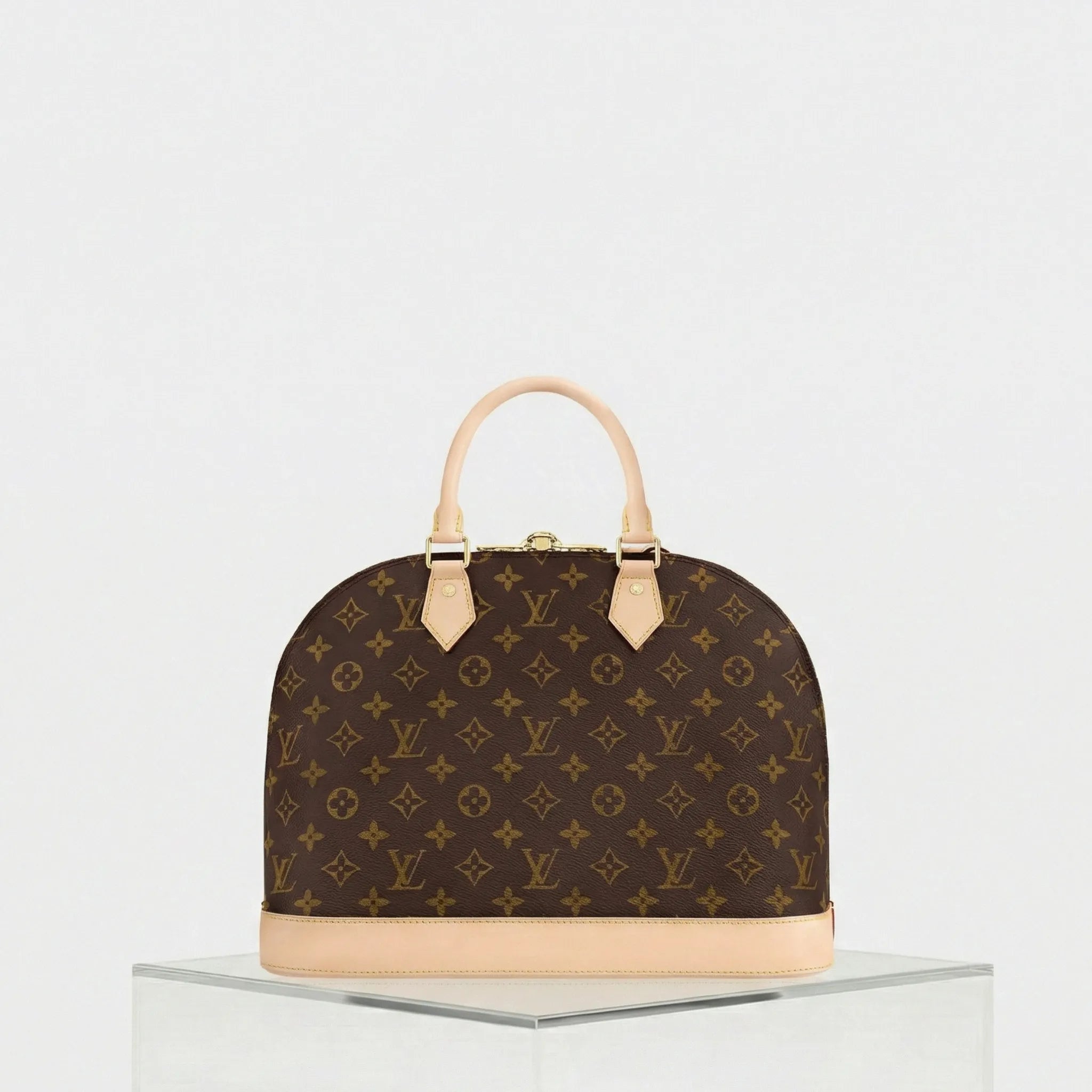 Louis Vuitton Alma MM Monogram Canvas Handbag, Back